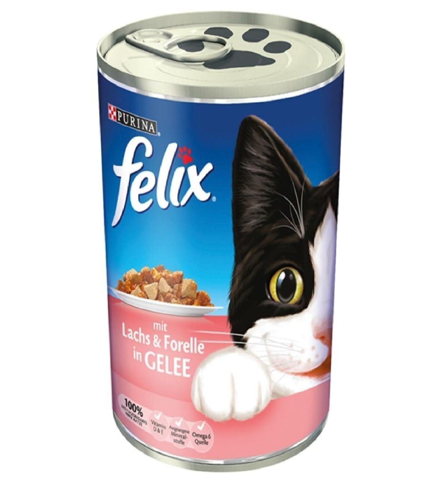 Purina Felix Cat Wet Food Canned with Salmon and Trout 400 Gr