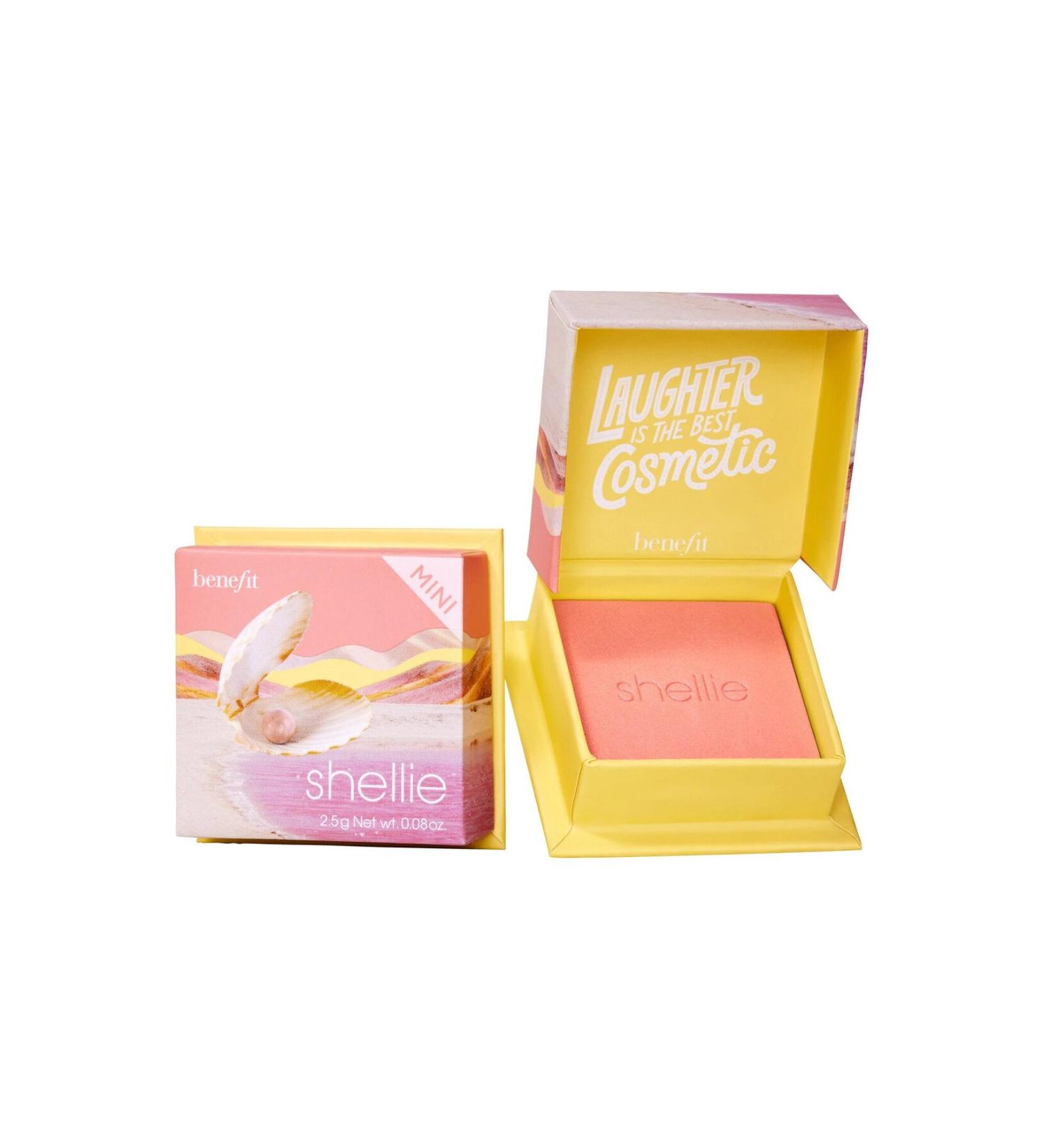 benefit cosmetics Warm-Seashell Pink MINI Shellie Blush 2.5 gr -01 Pinky Beach -