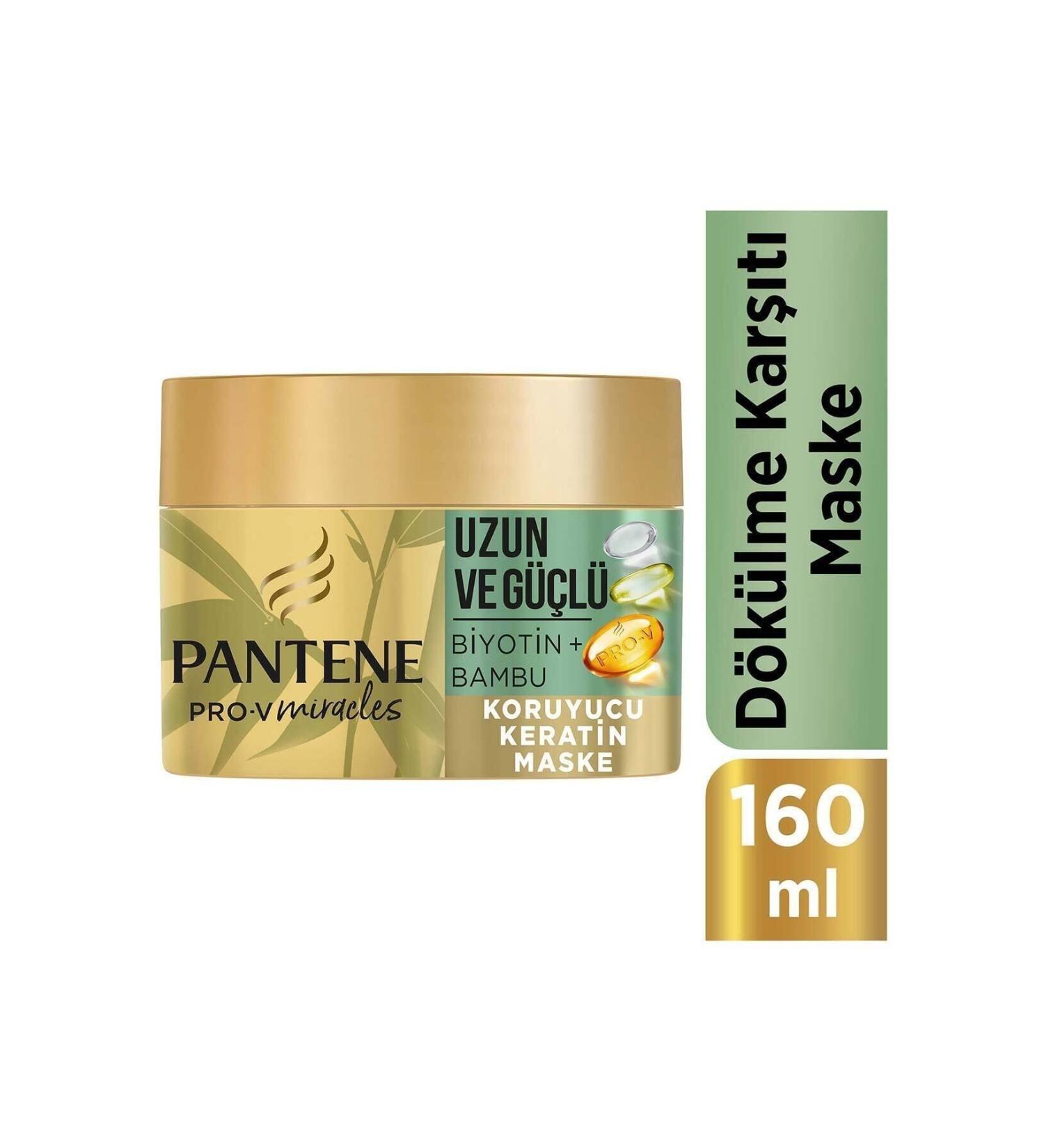 Pantene Hair Care Mask Long And Strong Keratin Protective Anti-Loss Bamboo + Biotin 160 Ml Naturals - Buy Online on GoSupps.com