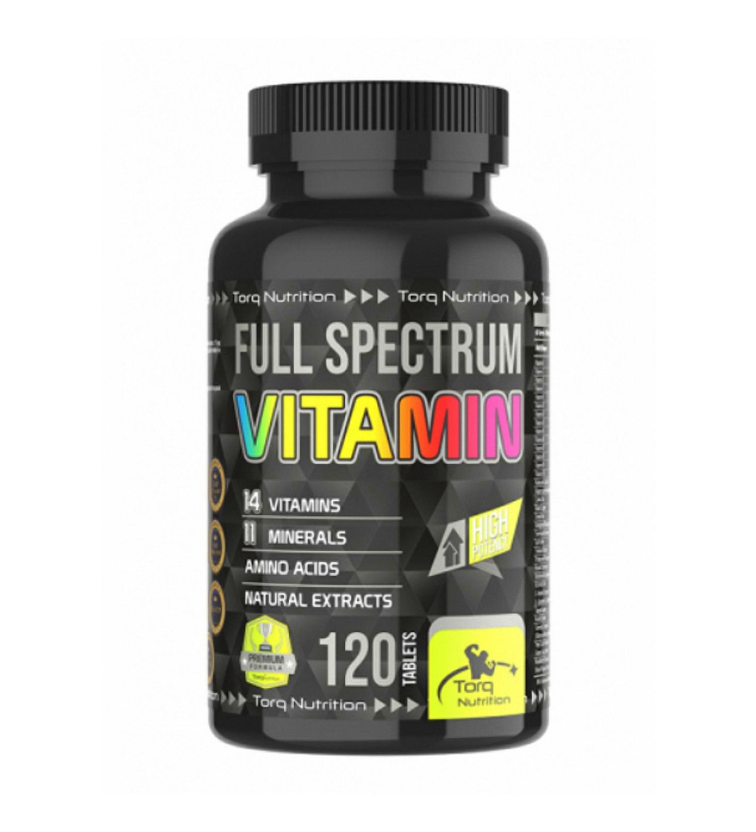 Torq Nutrition Full Spectrum Vitamin 120 Tablets | Multivitamin - Multimineral