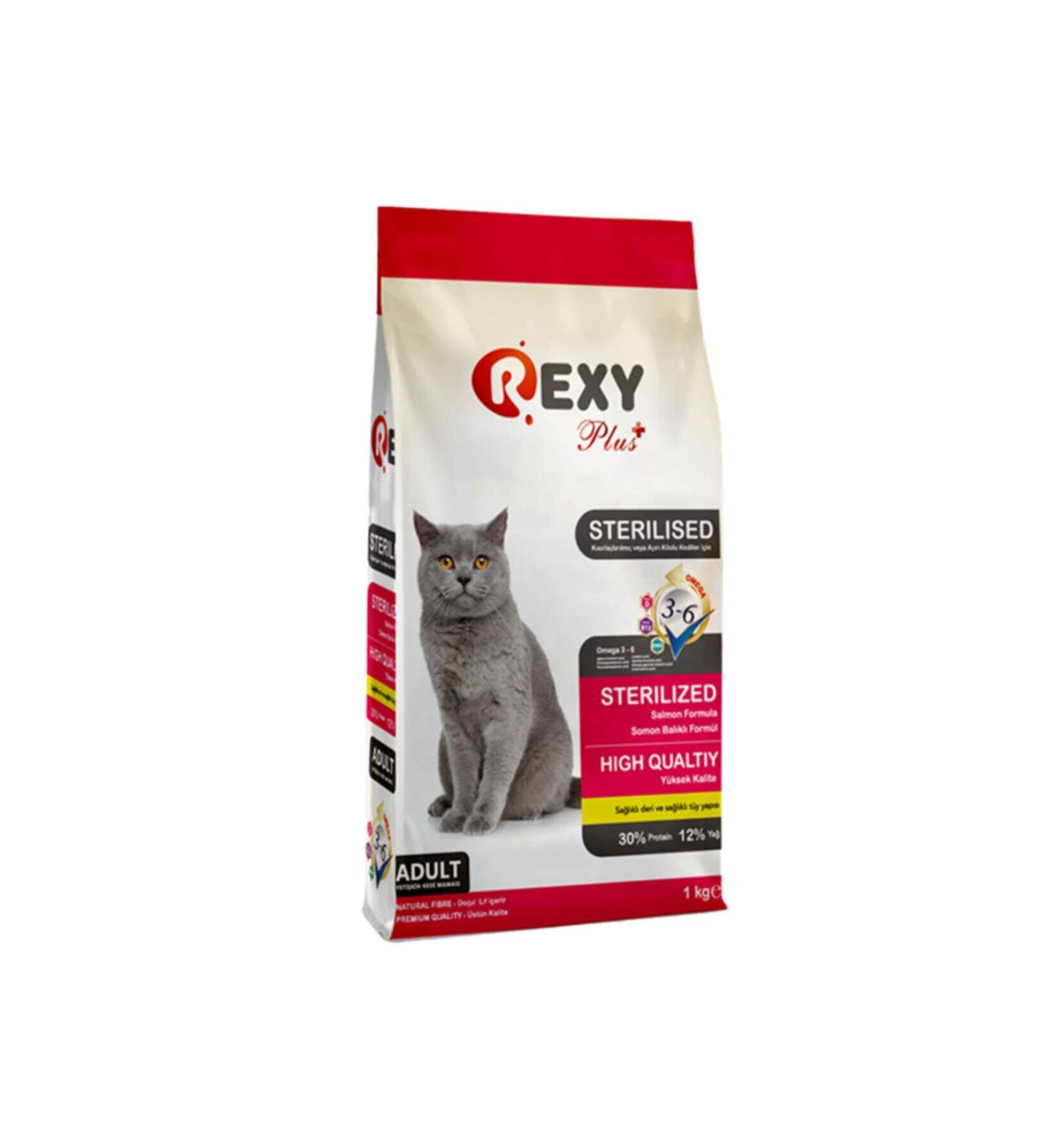 Rexy 1 Kg Adult Cat Food Sterilized (Salmon Fish)