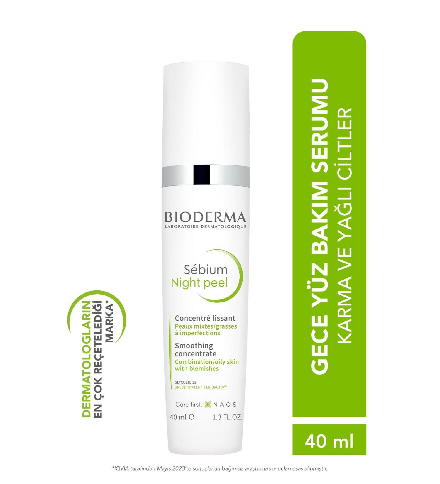 Bioderma Night Serum with Peeling Effect for Mixed & Oily Skin and Acne Prone Skin 40.ml DEMBA79