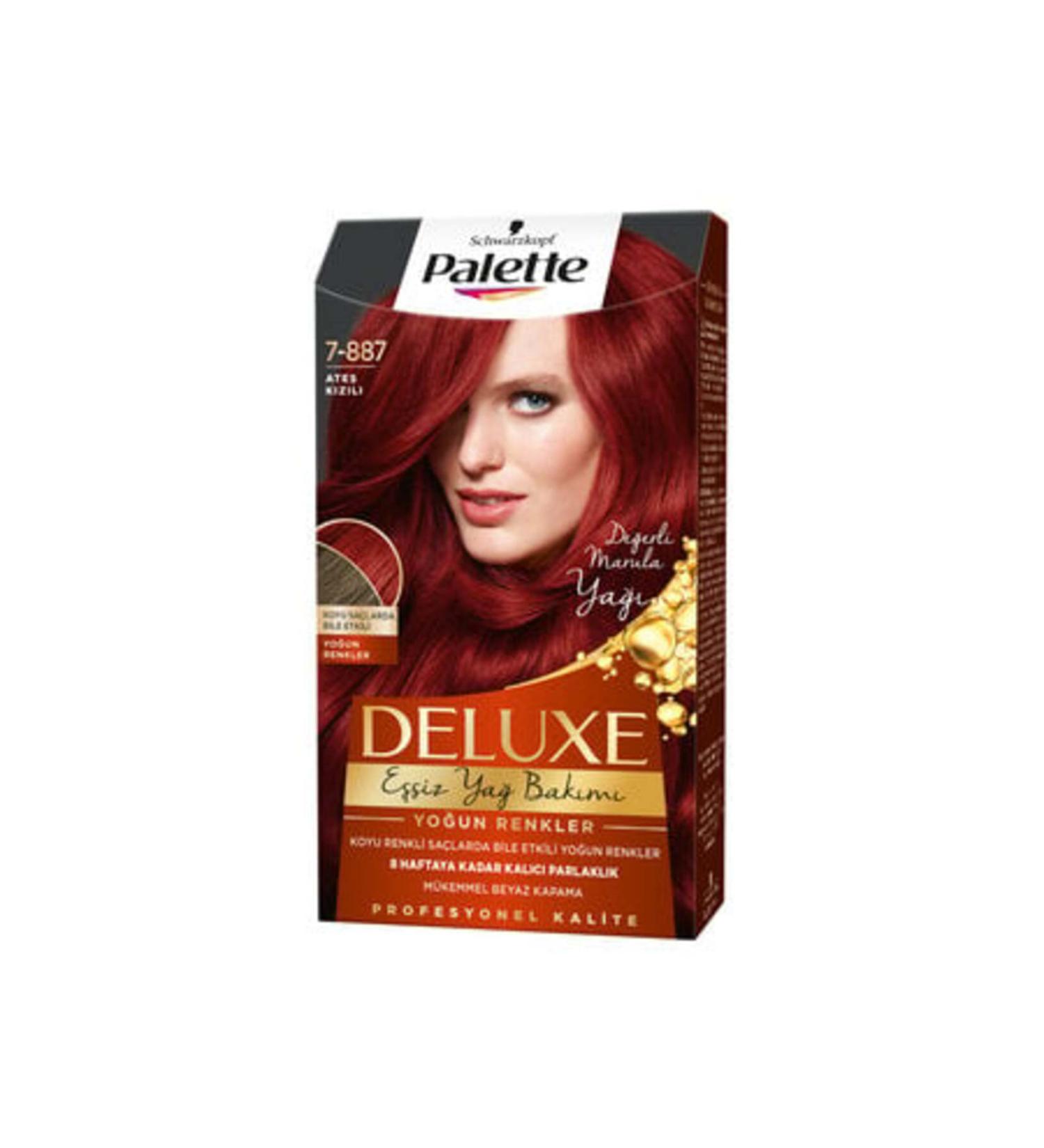Palette Deluxe Intense Colors Hair Dye Flame Red 7-887 ( 1 PIECE )