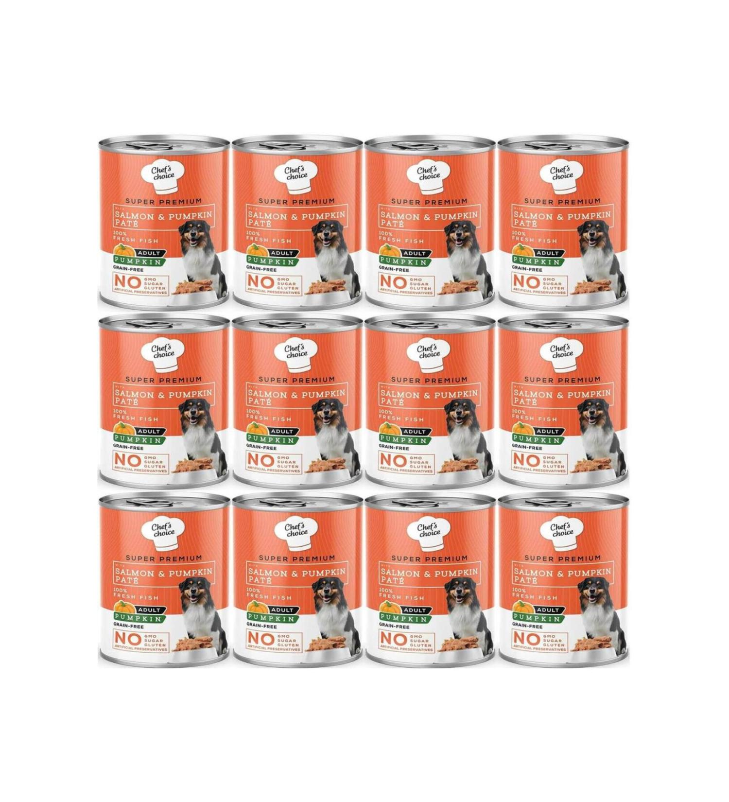 Chefs Choice ChefsChoice Pumpkin Salmon Paste Canned Dog Food 400Gr*12 Pieces