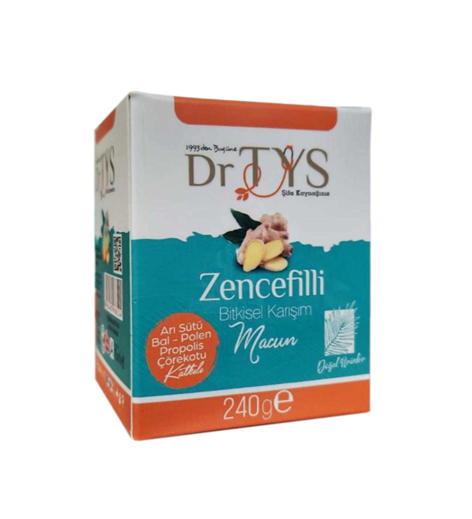 Dr. TYS Ginger Royal Jelly-Honey-Pollen-Propolis-Black Cumin Herbal Mix Paste 240 gr