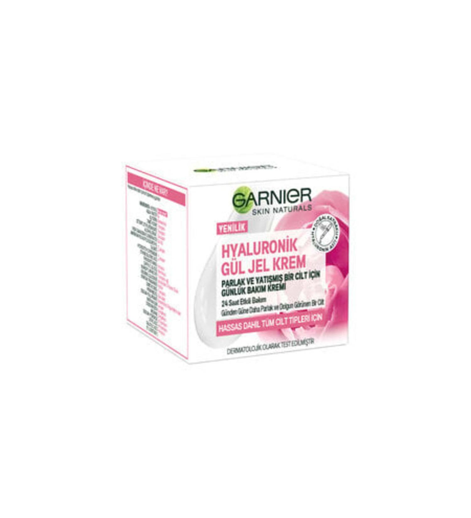 Garnier Hyaluronic Rose Gel-Cream - Daily Care Cream for a Bright and Soothed Skin (1 PIECE)