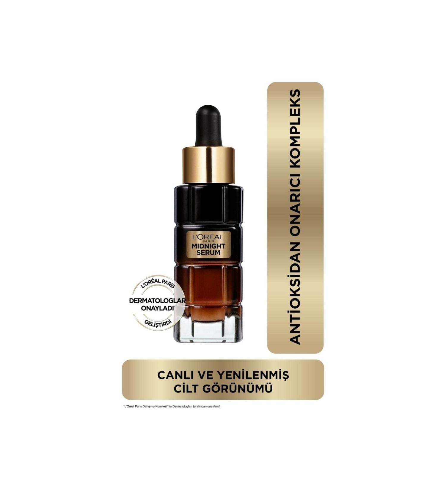 L'Oreal Paris Loreal Midnight Serum Skin Renewal & Skin Appearance Revitalization Effective - 30 Ml