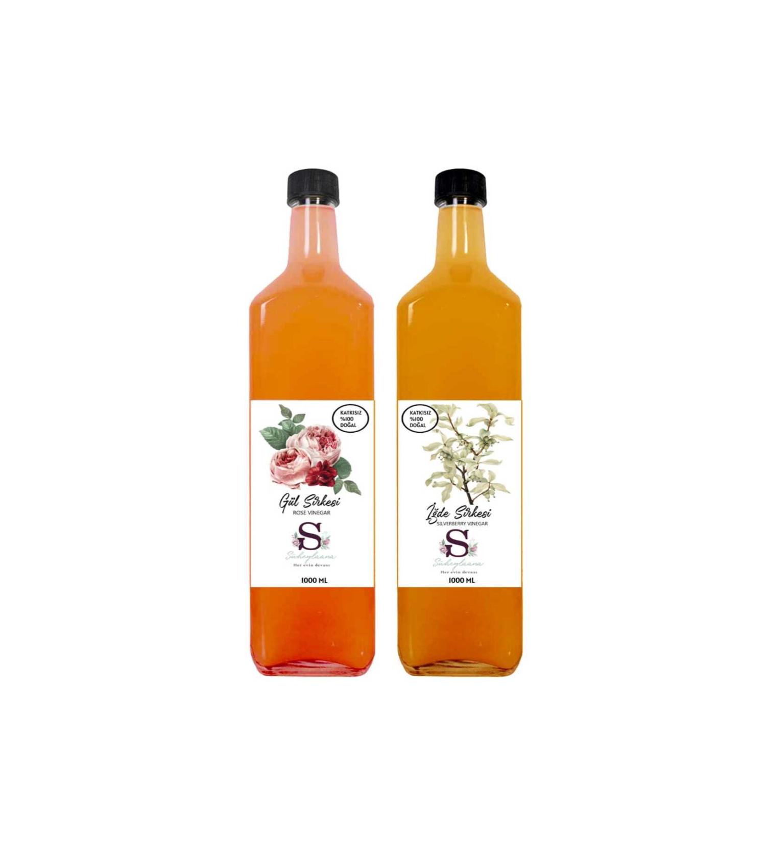 Suheylaana Natural Rose Vinegar 1000 Ml - Natural Oleaster Vinegar 1000 Ml