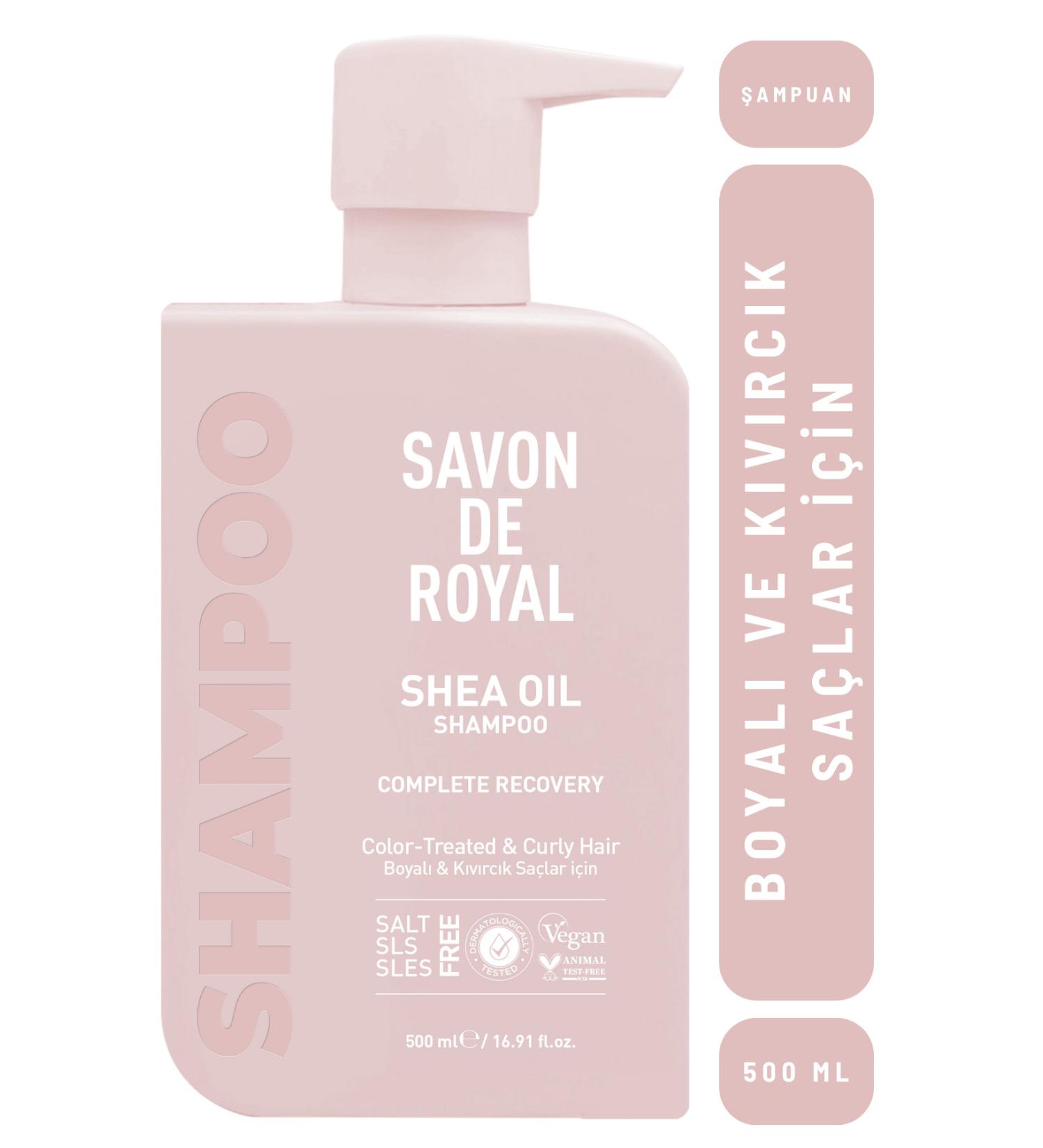 Savon de Royal - Shea Butter - Shampoo with Recovery Effect for Colored and Curly Hair 500 ml - Buy Online on GoSupps.com