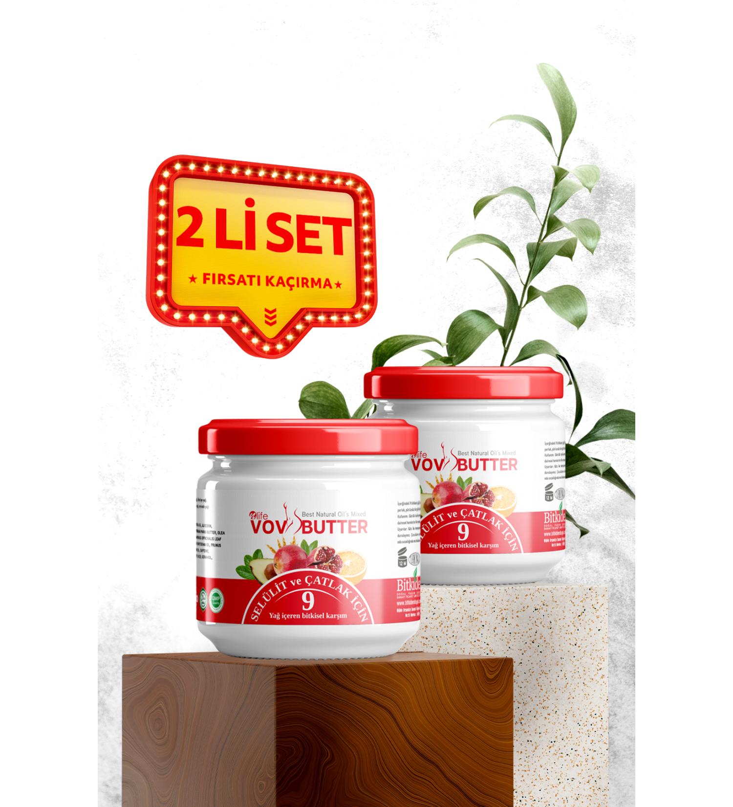 NLife 2li Vov Butter Cellulite and Stretch Mark Cream 9 Herbal Oil Mixture 190x2 ml