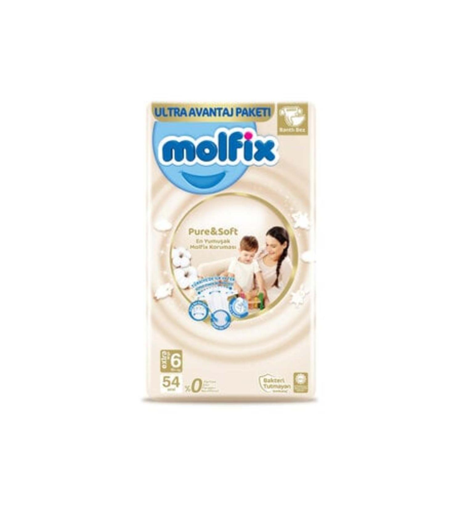 Molfix Molfix Pure&Soft Ultra Advantage 6 Size Xl 15+ Kg 54's (5 PIECES)