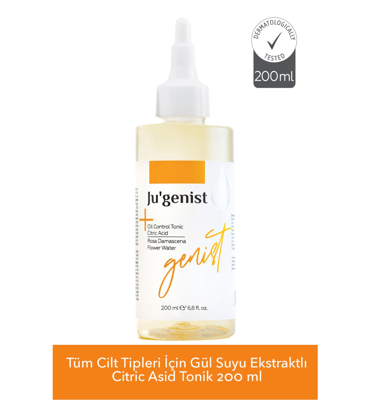 jugenist Rose Water Extract Oil Control Citric Acid Toner for All Skin Types 200 ml - Buy Online on GoSupps.com