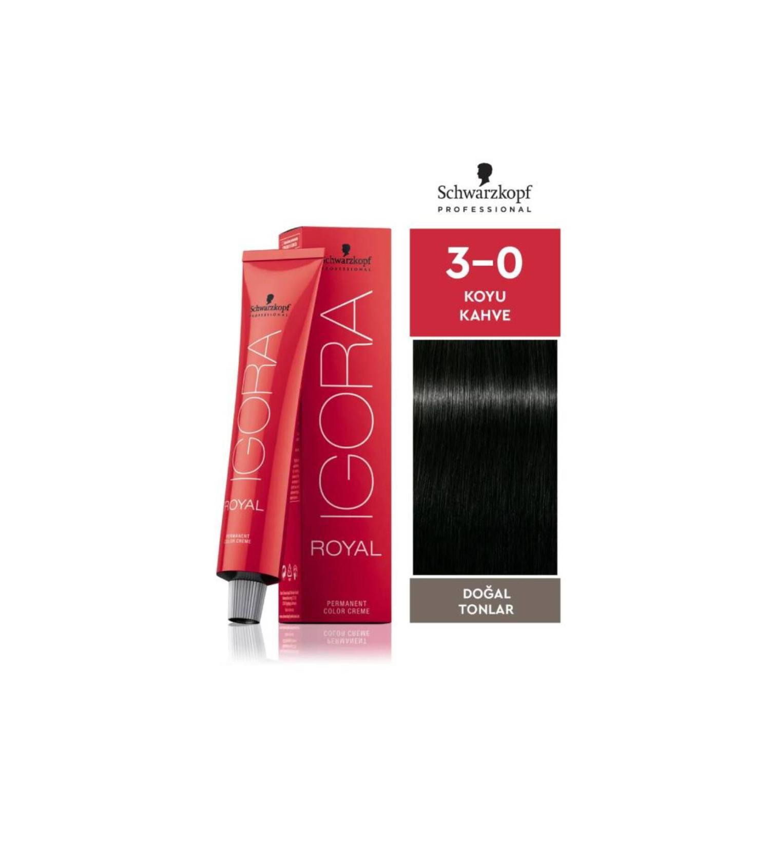 Schwarzkopf Igora Royal Natural Tones 3-0 Dark Brown 60ml