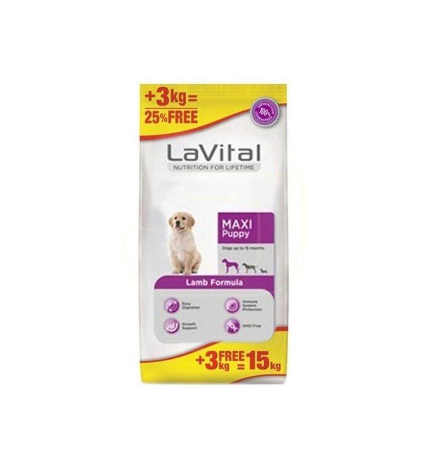 La Vital Lavital Lamb Meat Large Breed Puppy Food 12 3 Kg - Buy Online on GoSupps.com