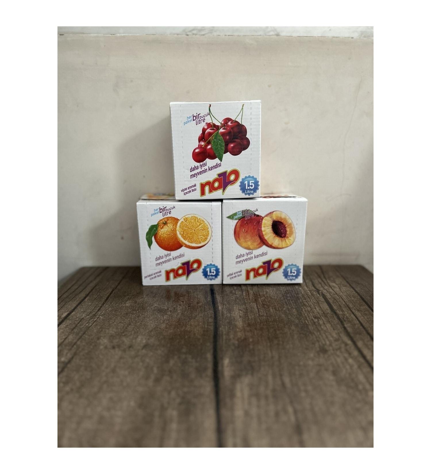 NAZO Powder Drink Peach&Orange&Sour Cherry 24 3 Pack