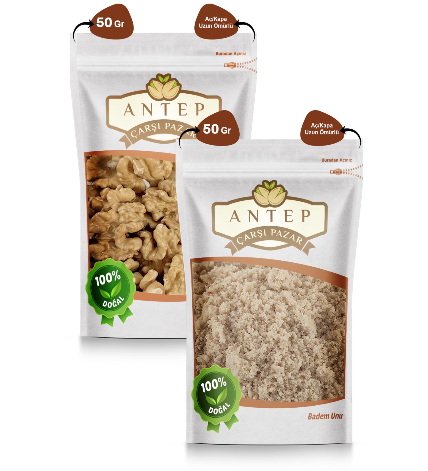 Antep Bazaar Almond Flour 50 Gr. | Walnut Kernels 50 Gr. - Buy Online on GoSupps.com