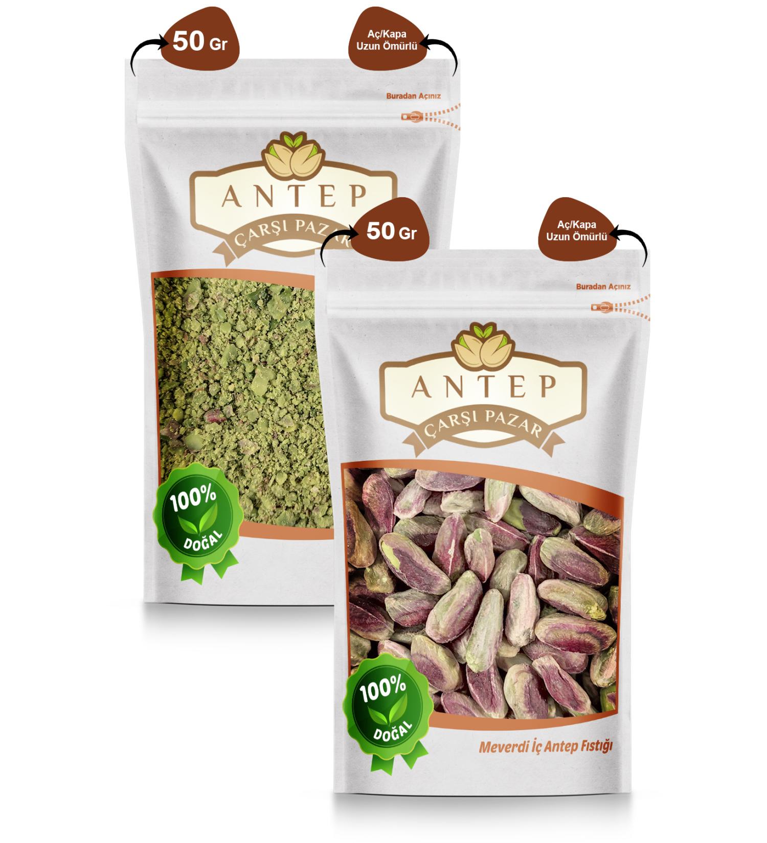 Antep Bazaar Market Powdered Pistachio 50 Gr. | Meverdi Pistachio Inside 50 Gr. - Buy Online on GoSupps.com