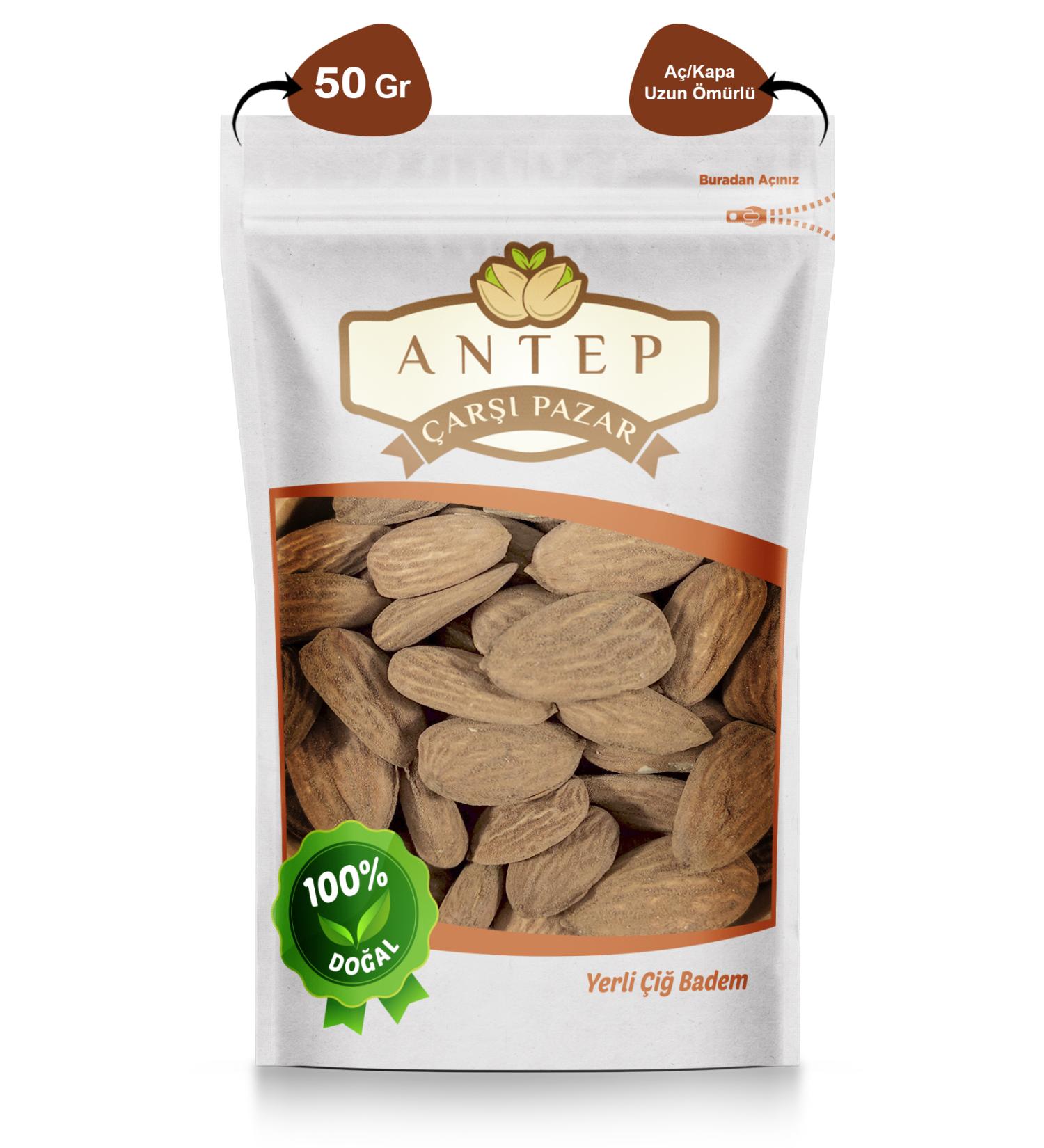 Antep Bazaar Market Raw Almond Local New Crop Jumbo | 50 Gr. - Buy Online on GoSupps.com
