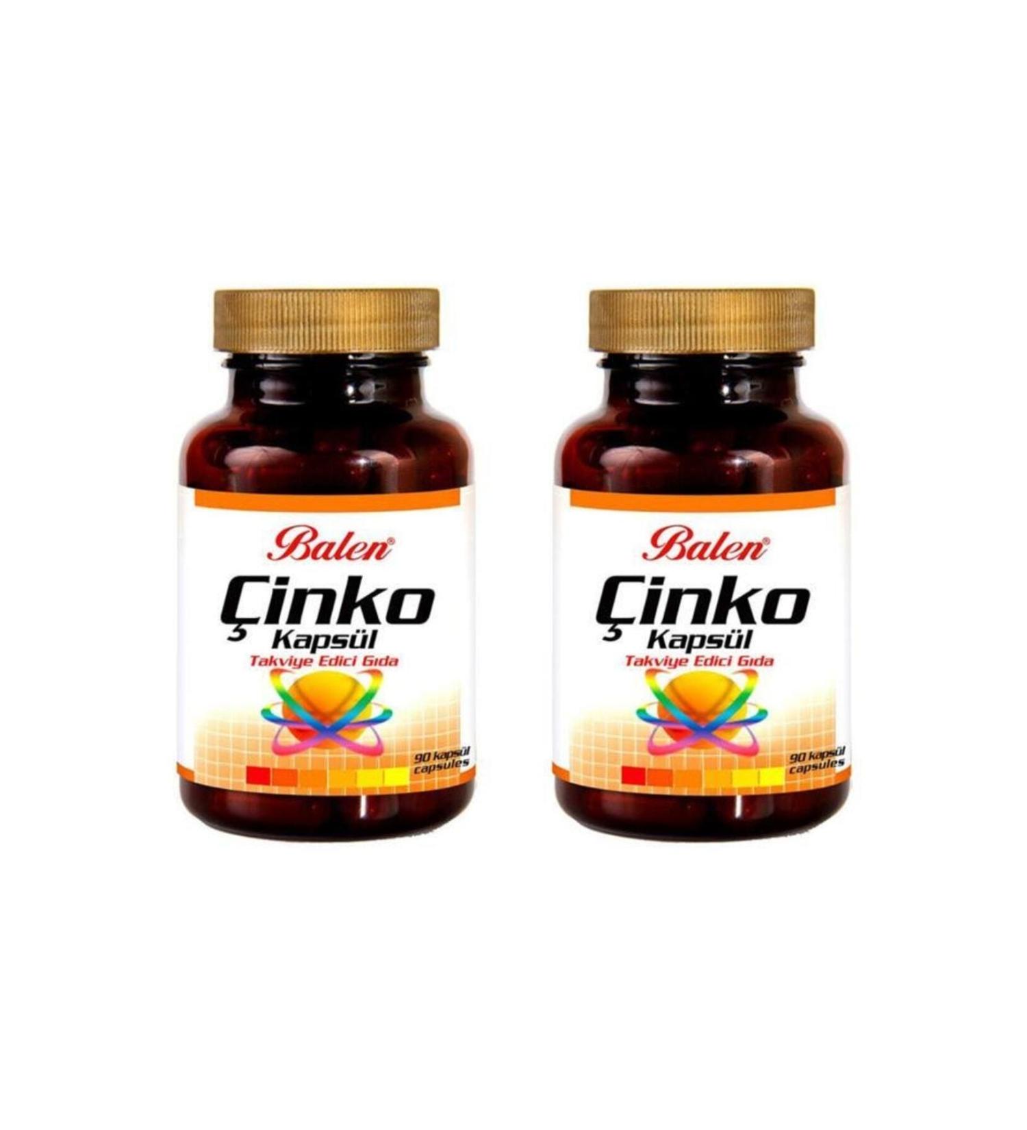 Balen Zinc 90 Capsules Supplementary Food X 2 Pieces