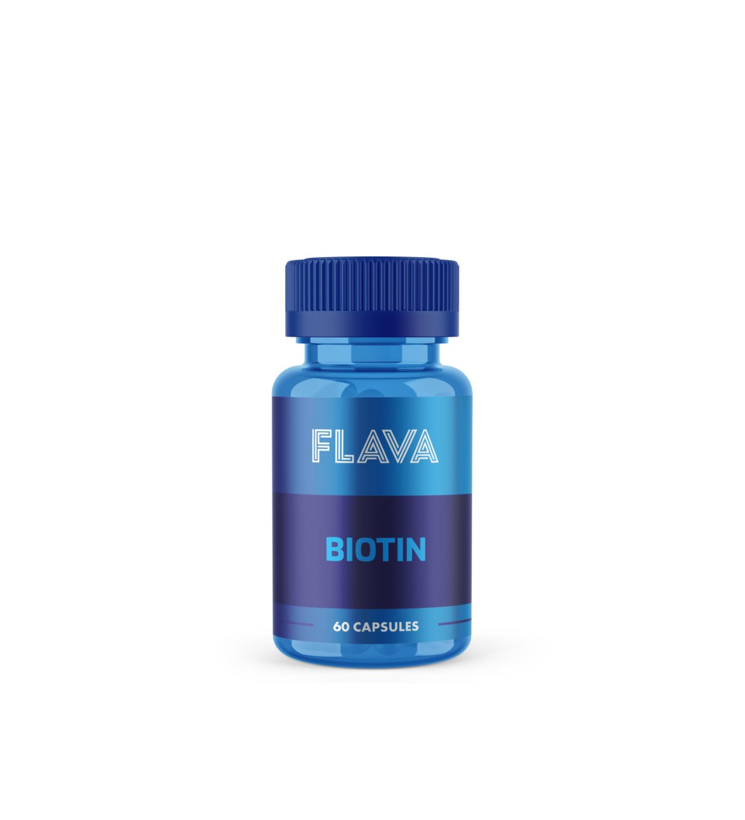 FLAVA Biotin 5000mcg - 60 Capsules