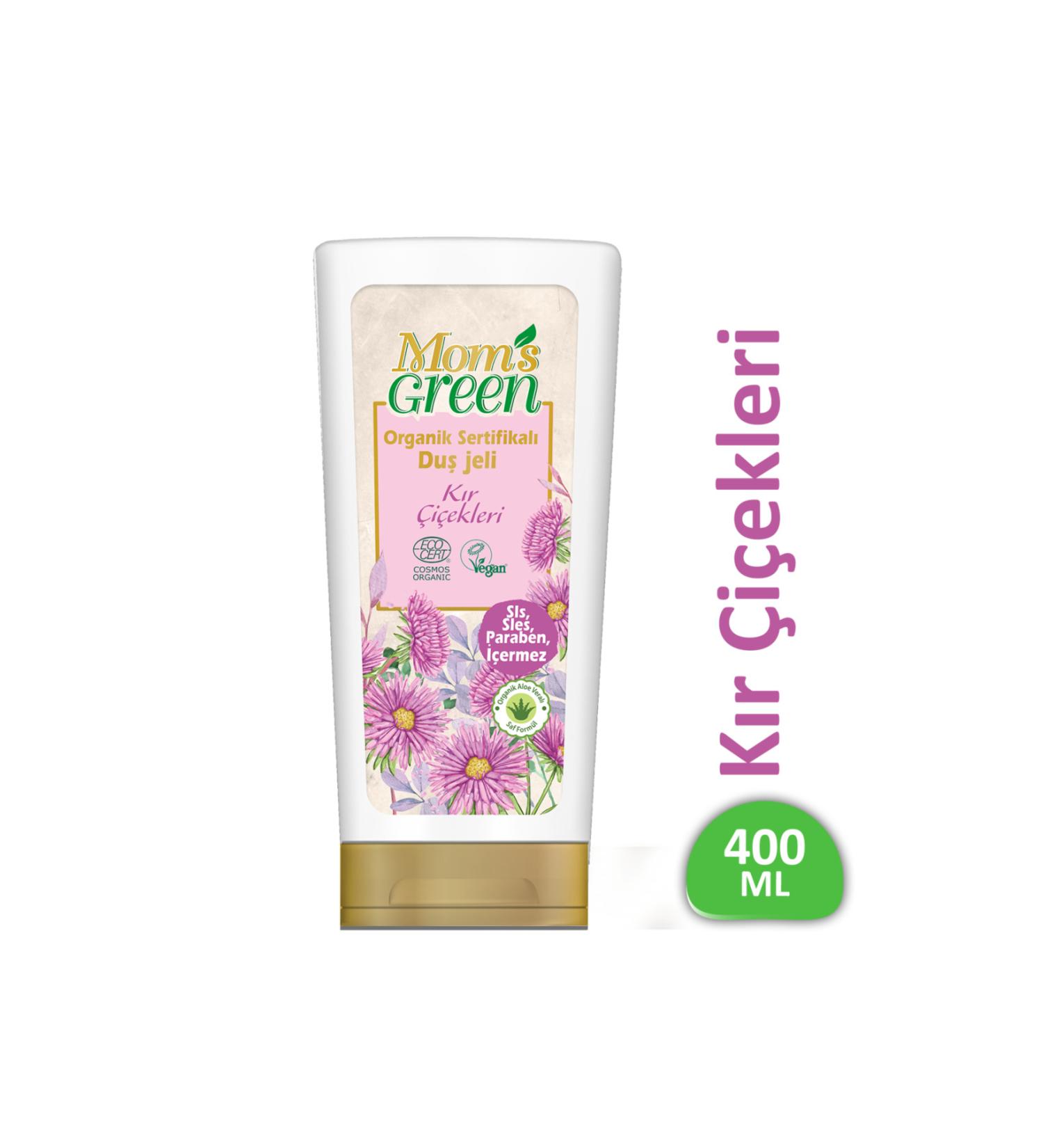 Mom's Green Organic Certified Shower Gel Wild Flowers 400 ml - Buy Online on GoSupps.com