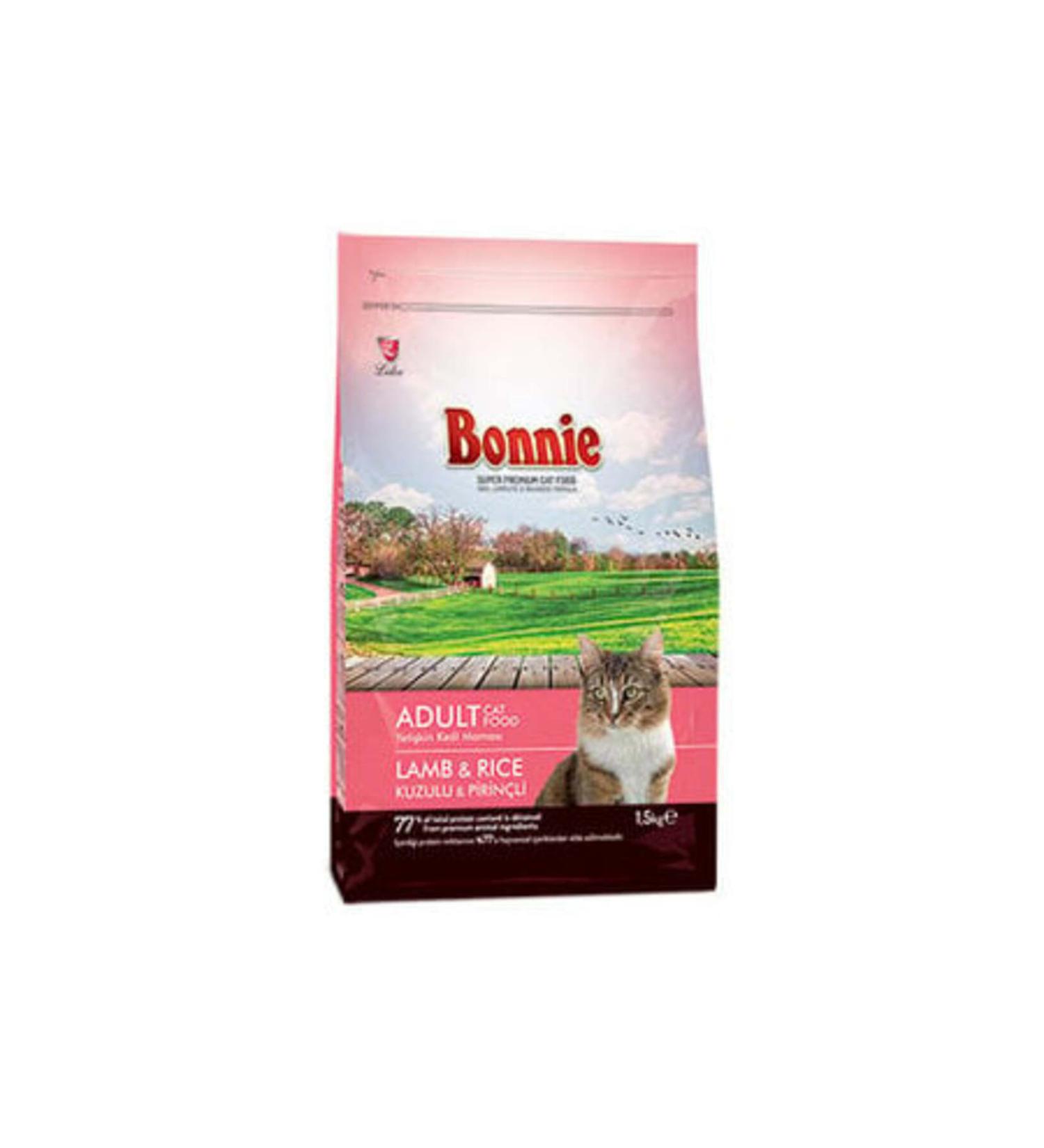 Bonnie Adult Cat Food Lamb Meat Rice 1.5kg (1 PIECE)