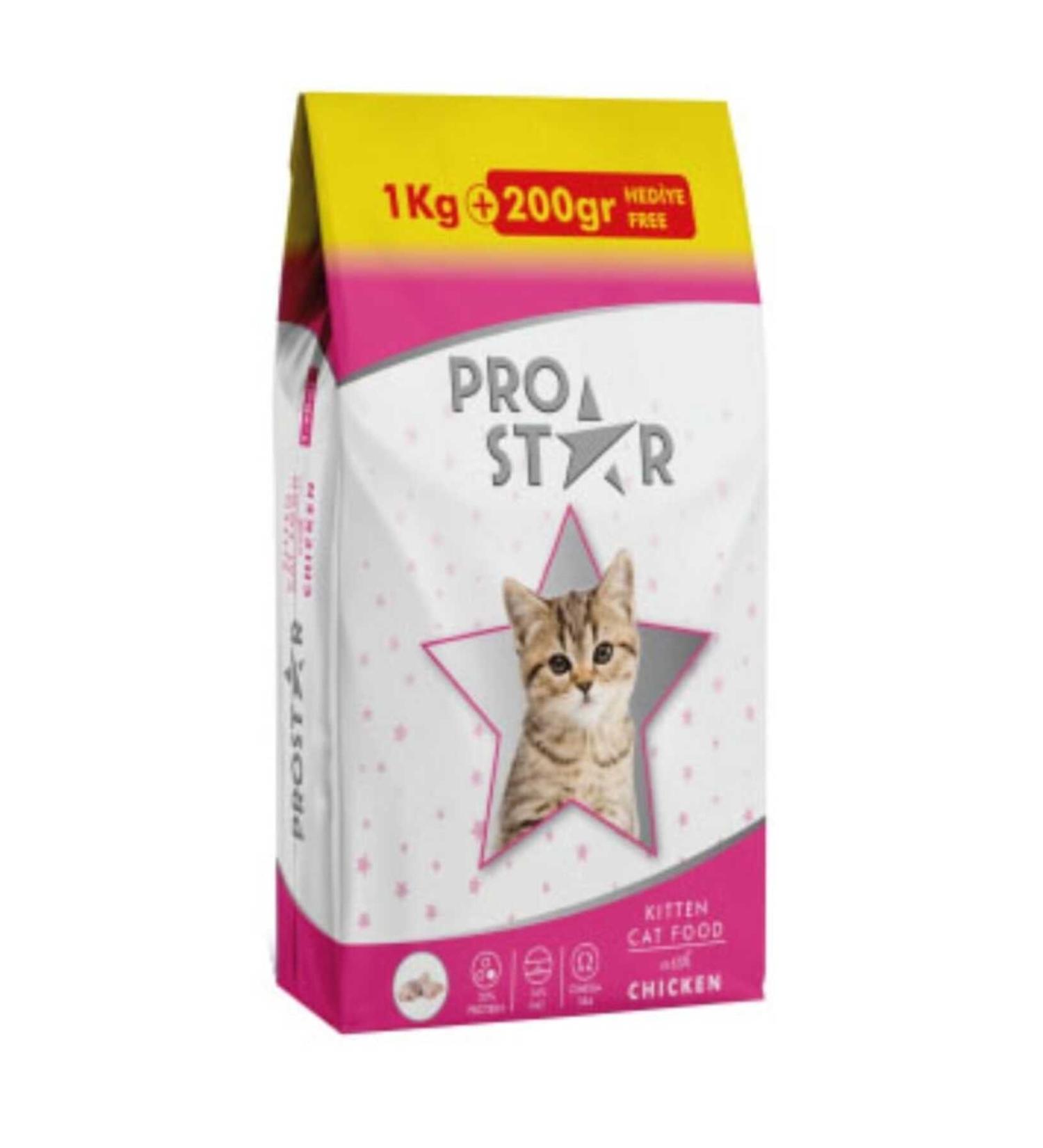 PRO STAR Chicken Kitten Food 1200gr - Buy Online on GoSupps.com