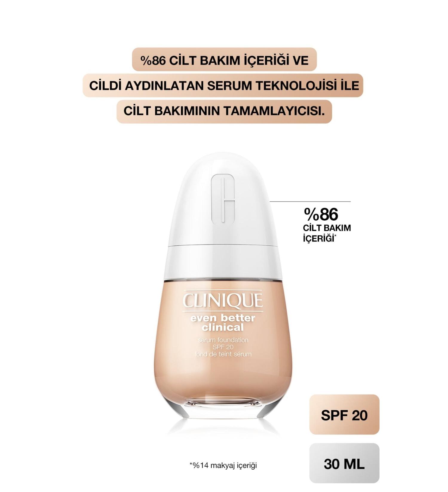 Clinique Even Better Clinical Super Serum Foundation SPF 20 CN 08 Linen 1139 - Buy Online on GoSupps.com