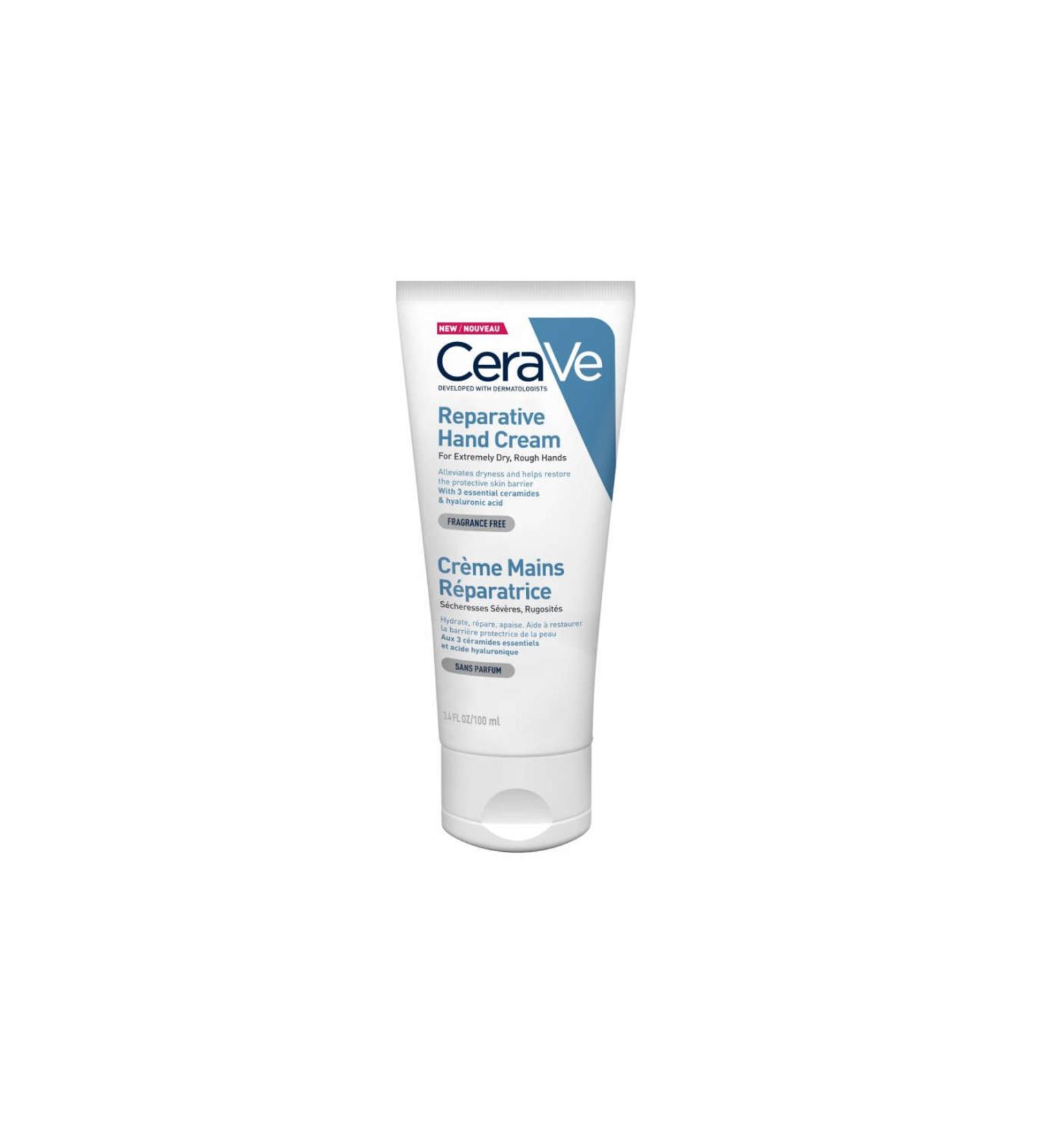 CeraVe Hand Cream for Dry and Cracked Hands Helps to Repair the Skin's Protective Barrier 100ml