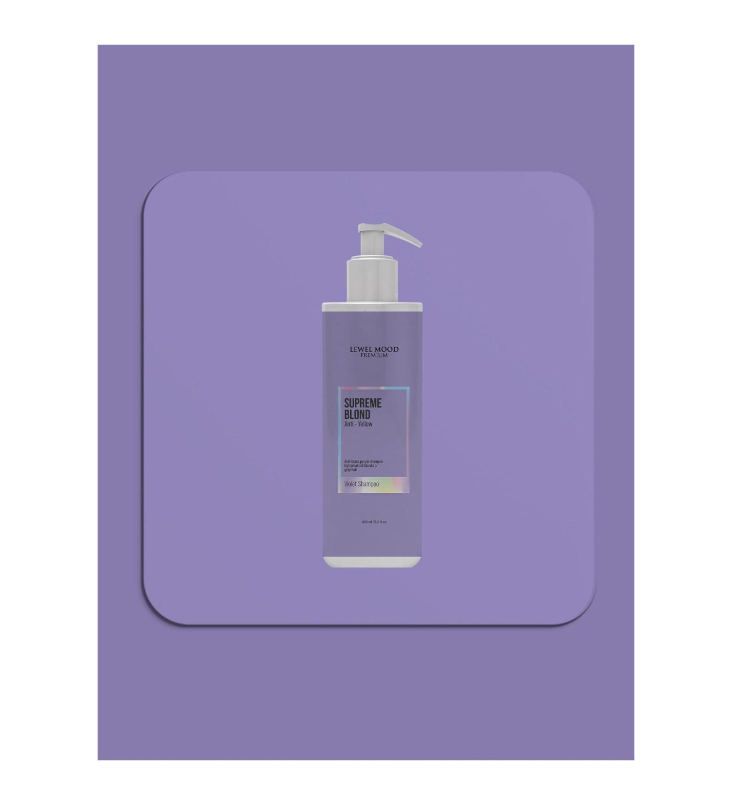 Lewel Mood Premium Supreme Blond Anti-Orange Hair Care Shampoo 400 ML Care - Buy Online on GoSupps.com