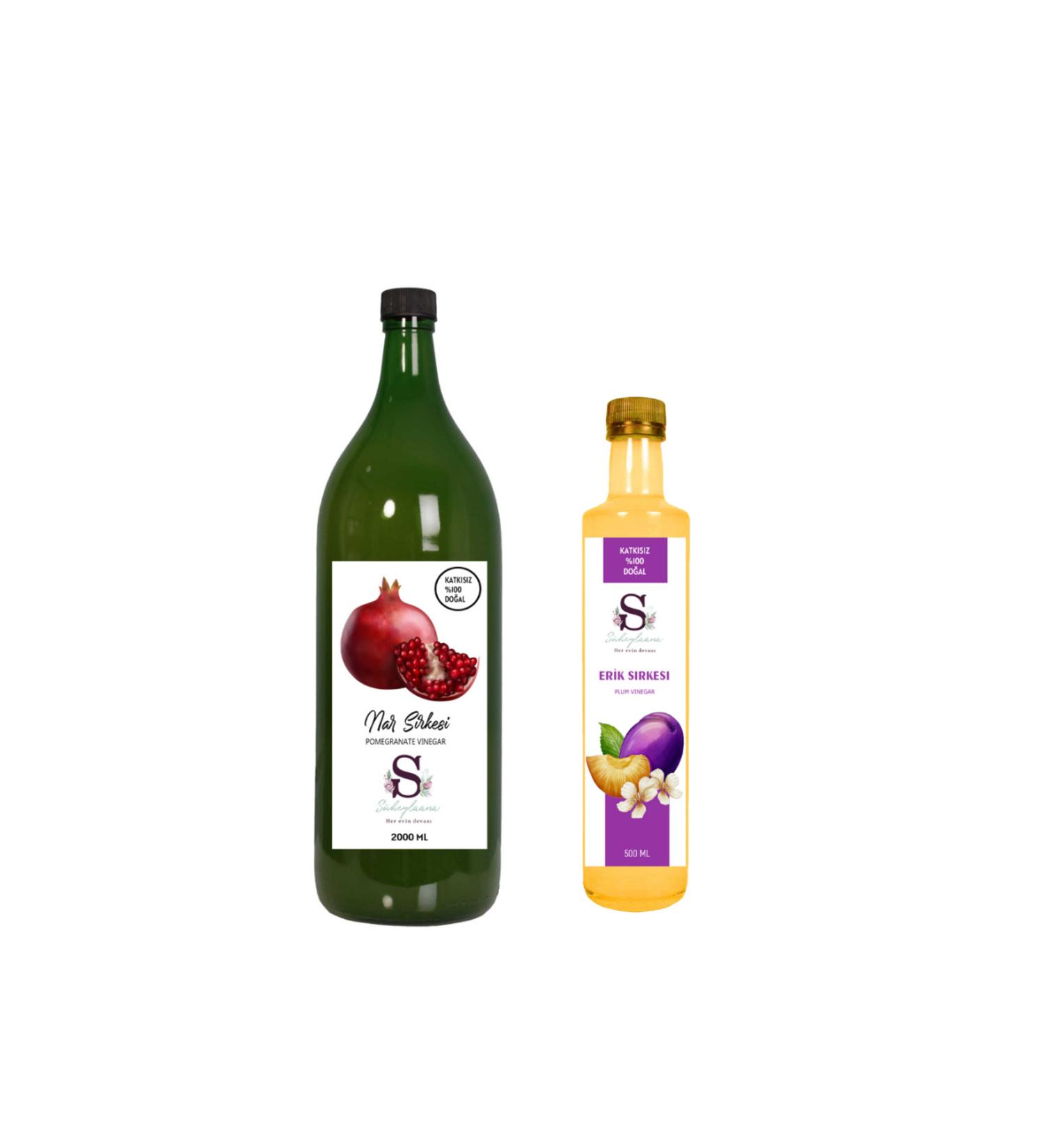 S heylaana Natural Pomegranate Vinegar 2000 ml - Natural Plum Vinegar 500 ml