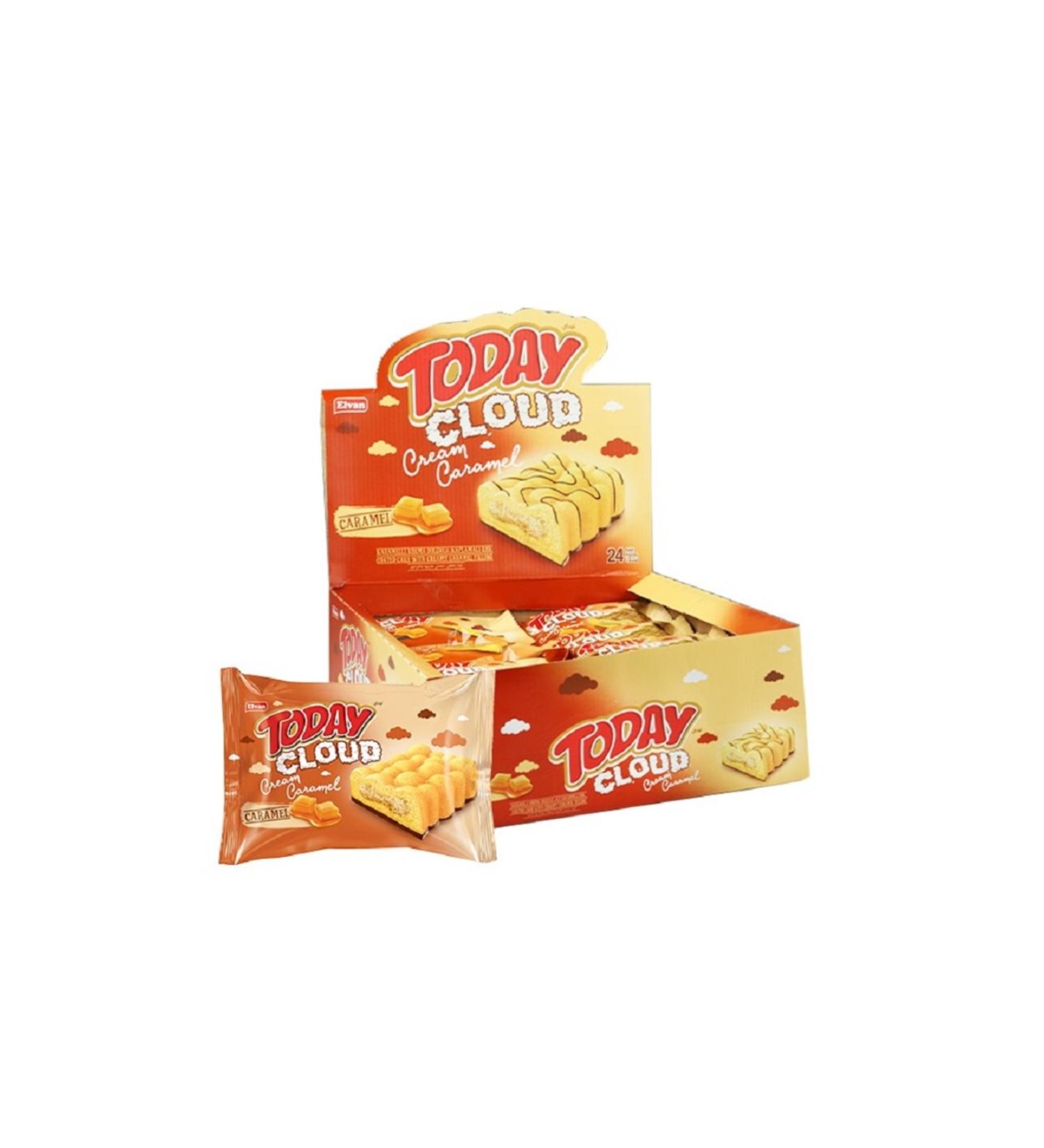 Elvan Today Cloud Cake Caramel 40Gr. 24 Pieces - Buy Online on GoSupps.com