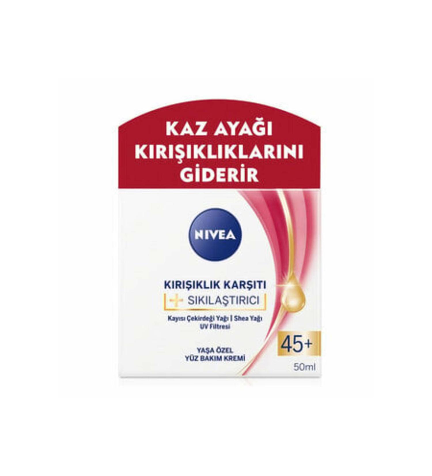 NIVEA 45+ Age Anti-Wrinkle + Firming Face Care Cream 50 ml (1 PIECE)