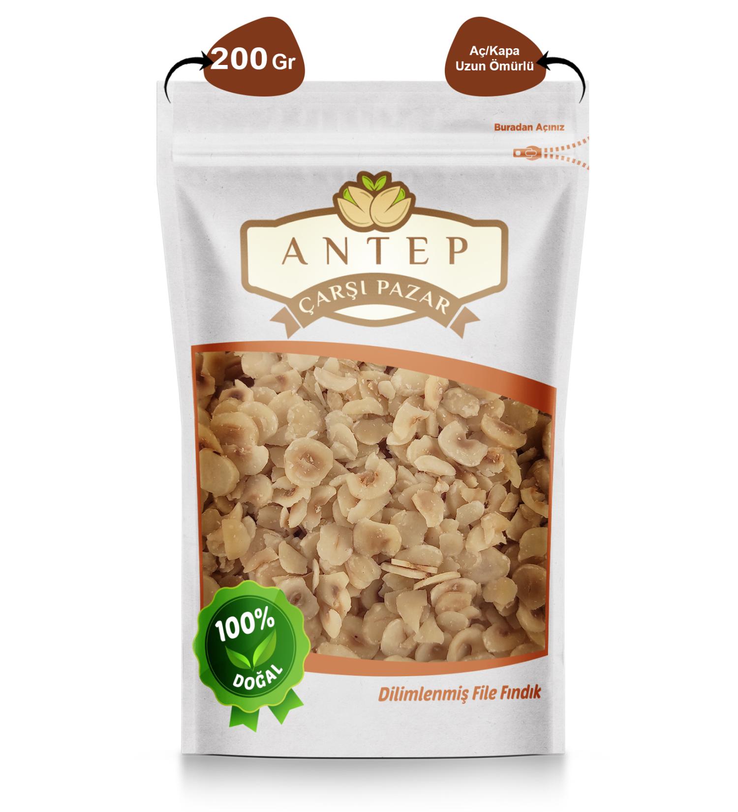Antep Bazaar Sliced Filet Hazelnuts | 200 Gr.