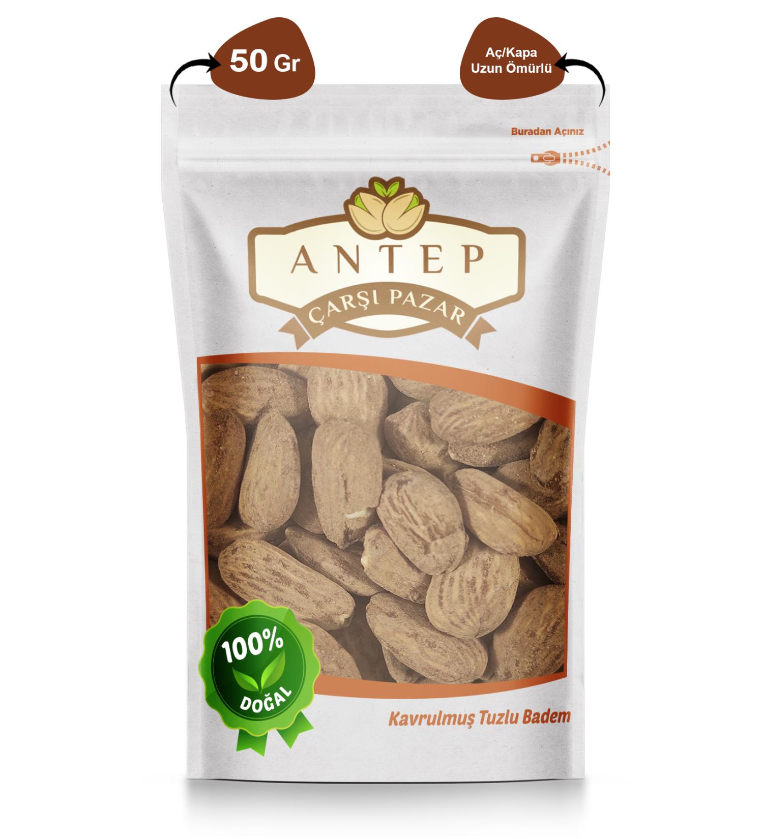 Antep Bazaar Almond Local Salted Roasted | 50 Gr.
