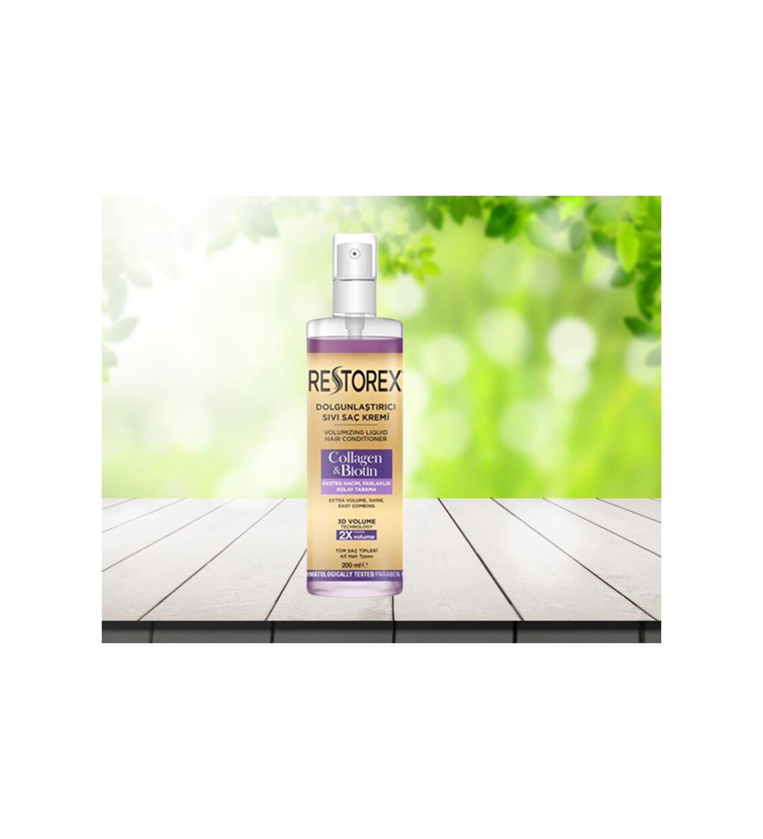 Restorex Volumizing Liquid Hair Conditioner Collagen & Biotin 200 Ml 1 Piece