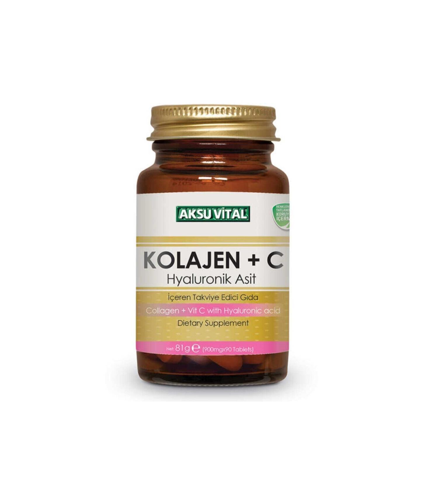 Aksu Vital Sepetse Collagen Vitamin C And Hyaluronic Acid (60 Tablets 54 Gr)