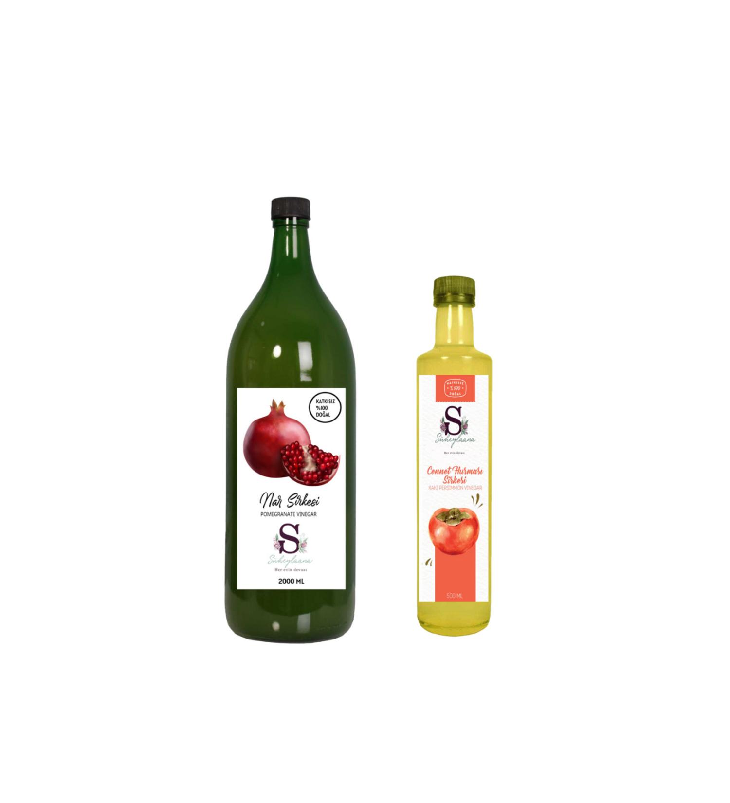 Suheylaana Natural Pomegranate Vinegar 2000 Ml - Natural Persimmon Vinegar 500 Ml