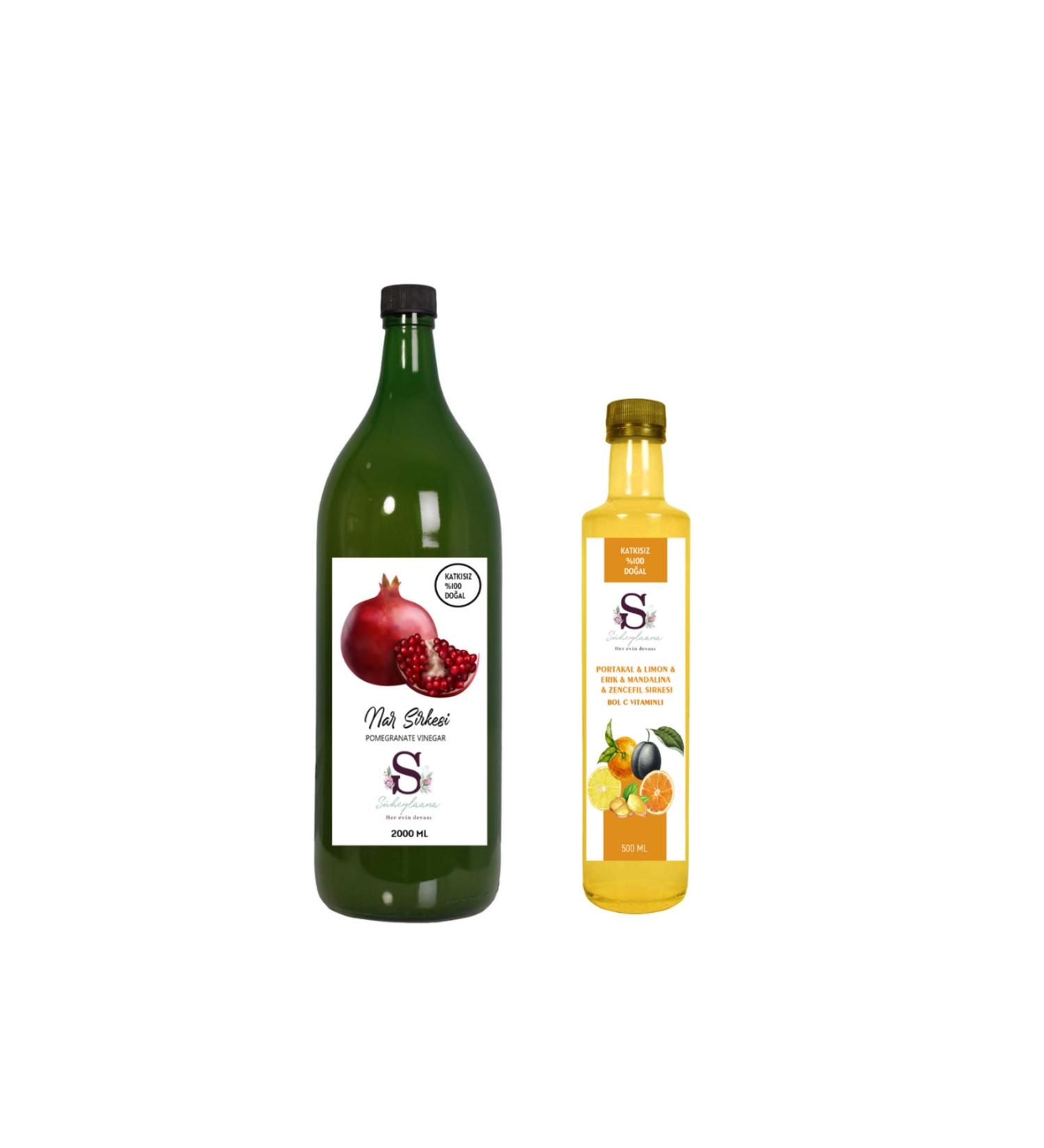 Suheylaana Natural Pomegranate Vinegar 2000 Ml - Natural Vitamin C Vinegar 500 Ml
