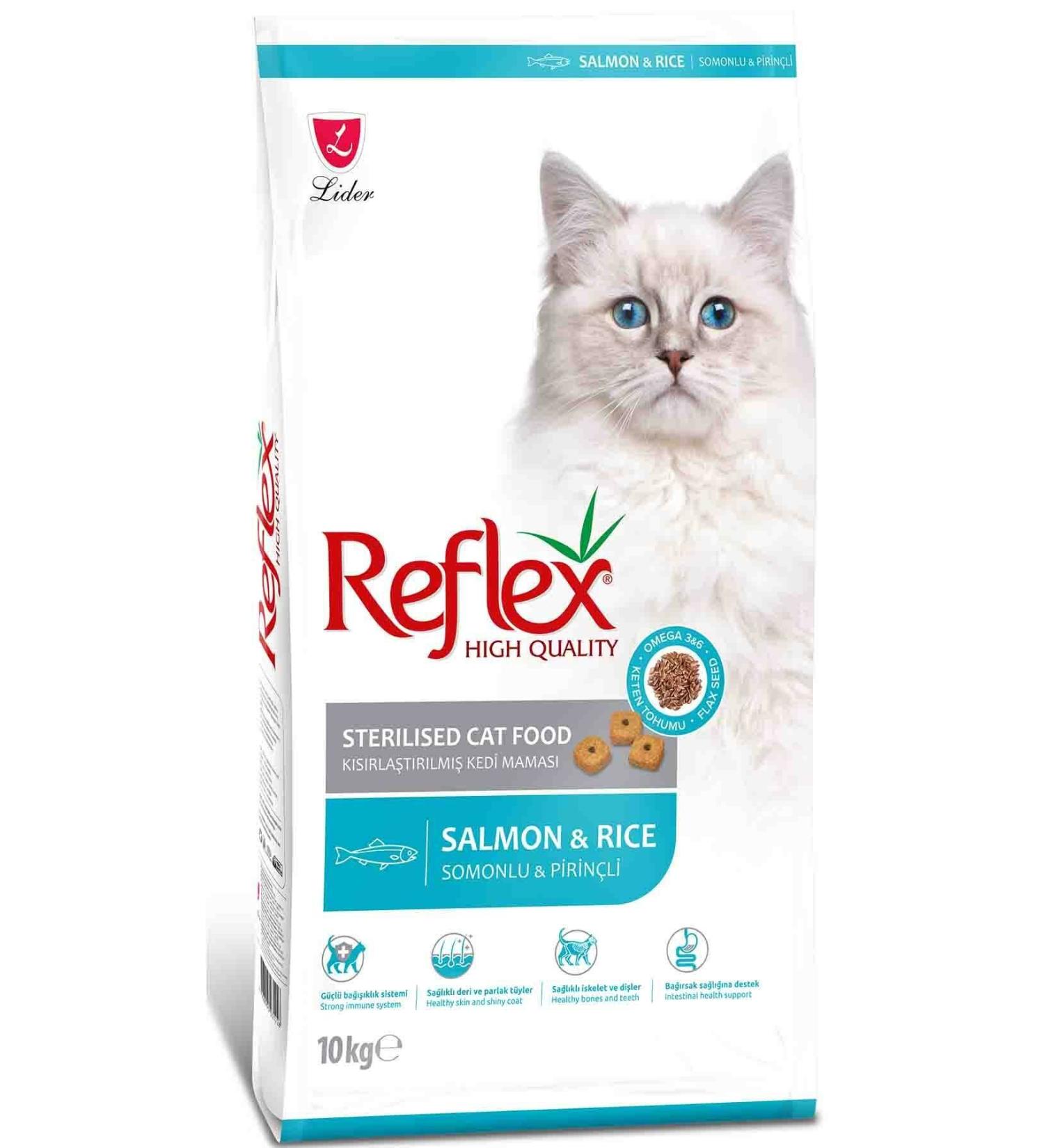 Reflex Sterilized Salmon & Rice Cat Food 10KG BRSMAGAZA16