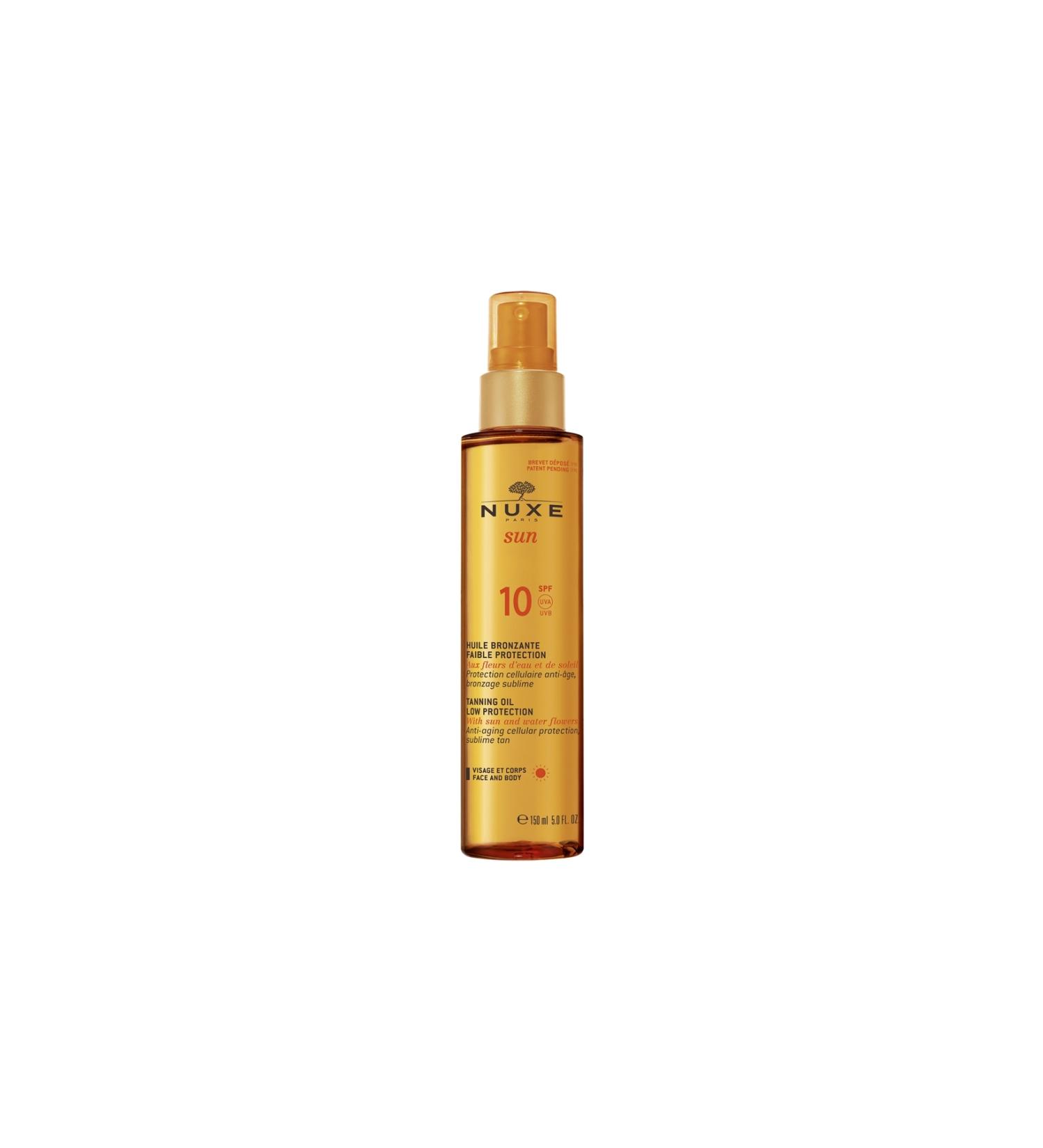 Nuxe ANTI-AGING CARE BRONZING FACE AND BODY OIL SPF10 WITH WATER AND SUN FLOWERS