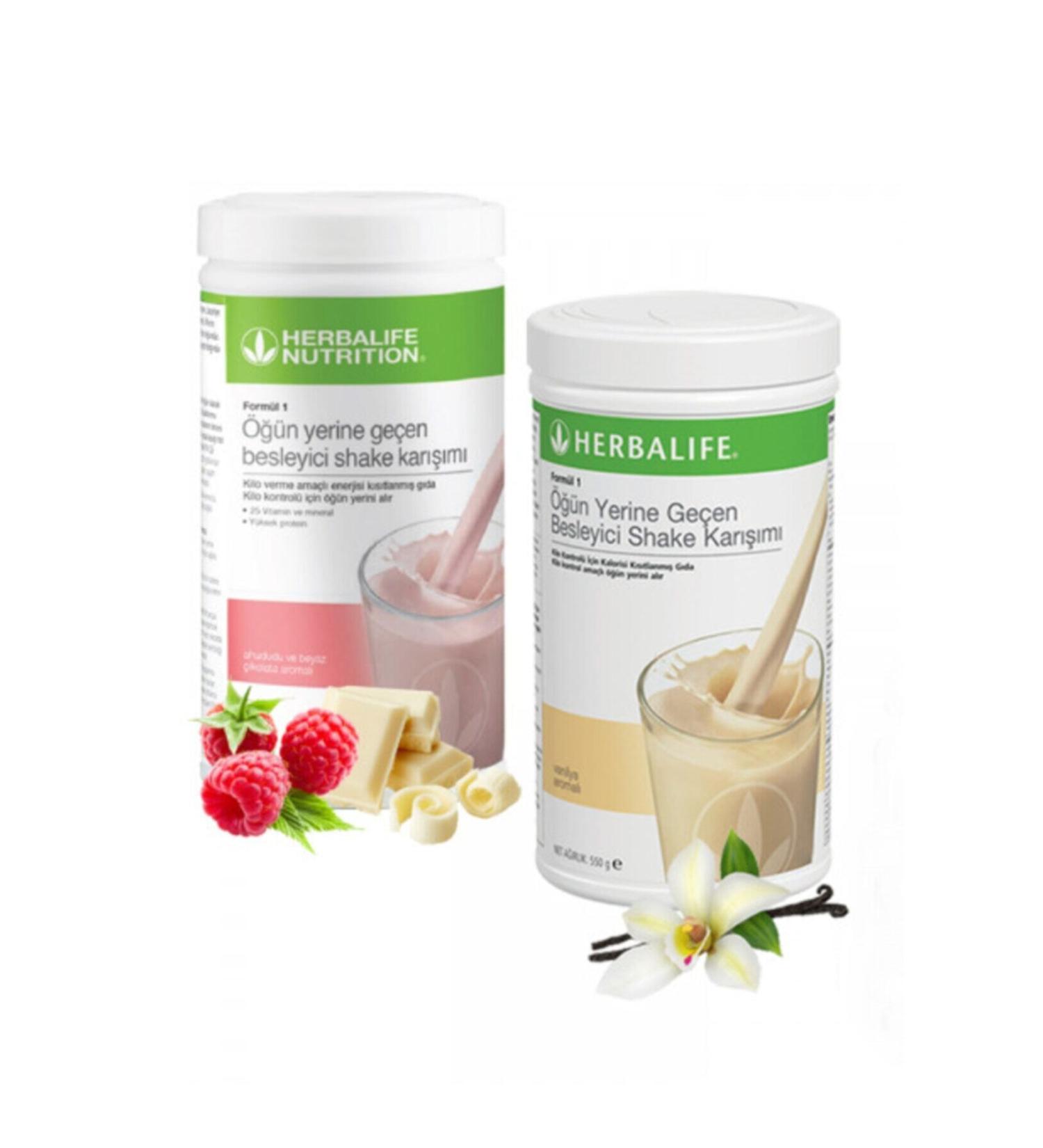 Herbalife Nutritional Shake Mix Formula 1 Raspberry 550 g 1 Vanilla 550 g