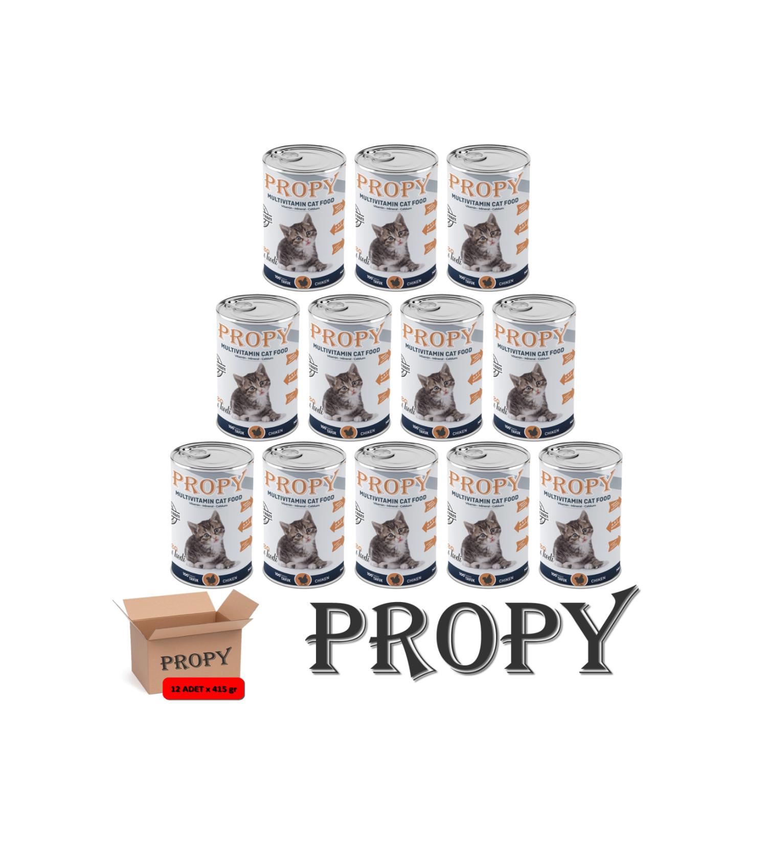 PROPY TACUK MEAT KITTEN CAT CANNED FOOD 415 GR X 12 PIECES