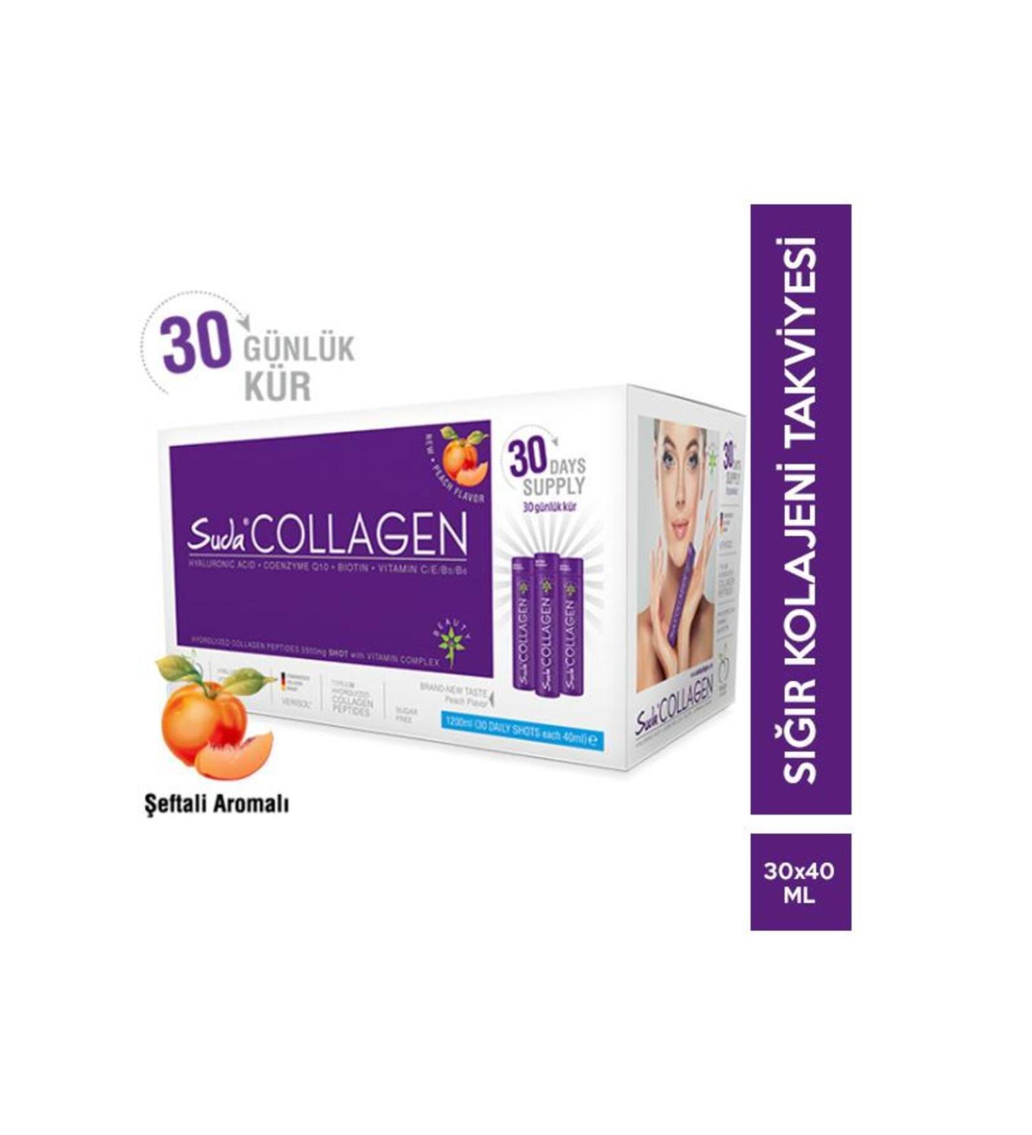 Collagen Peach Flavor in Water 30 Shots x 40 ml