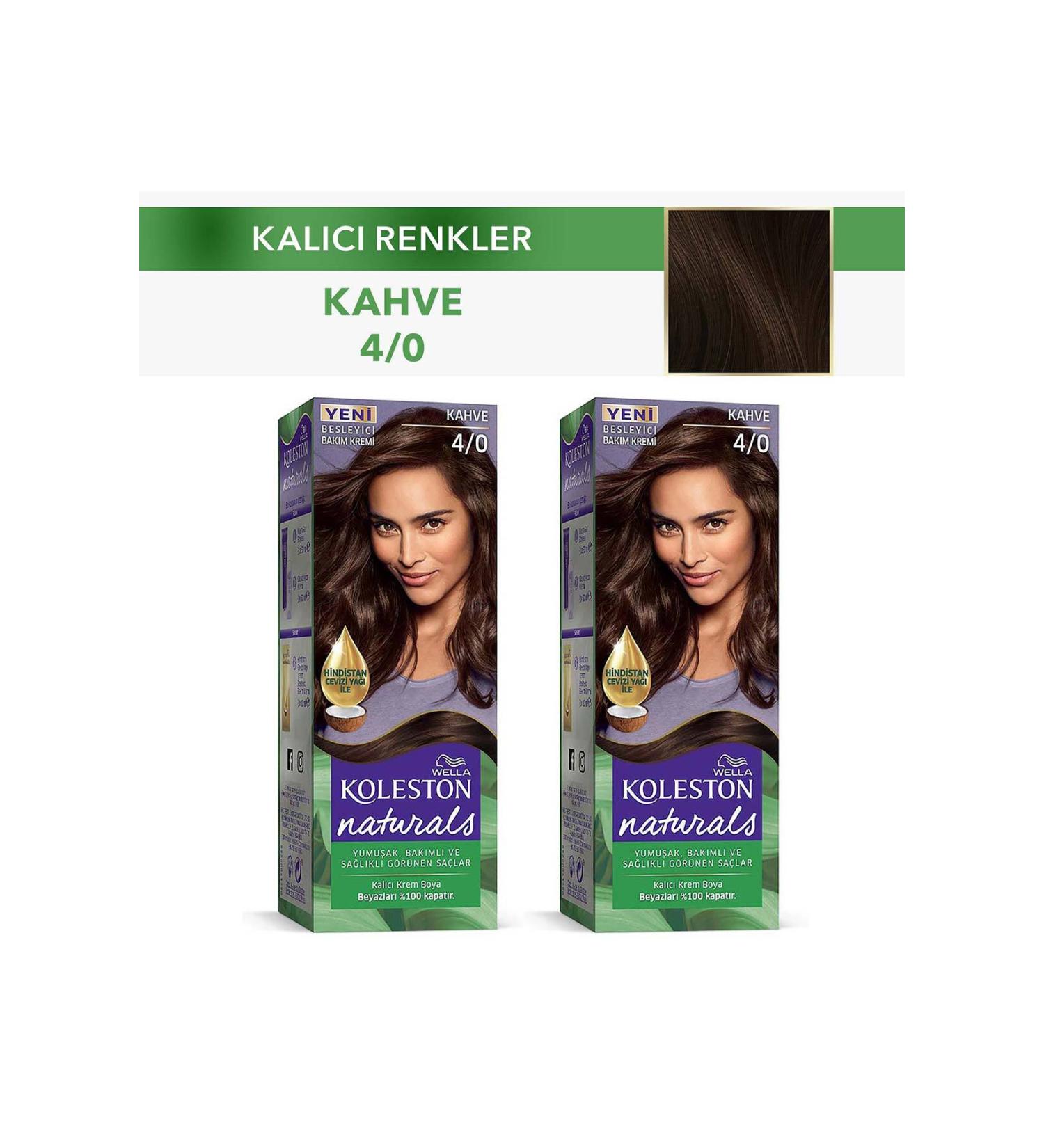 Wella Koleston Naturals Hair Dye 4/0 Brown X 2 Pieces - Buy Online on GoSupps.com