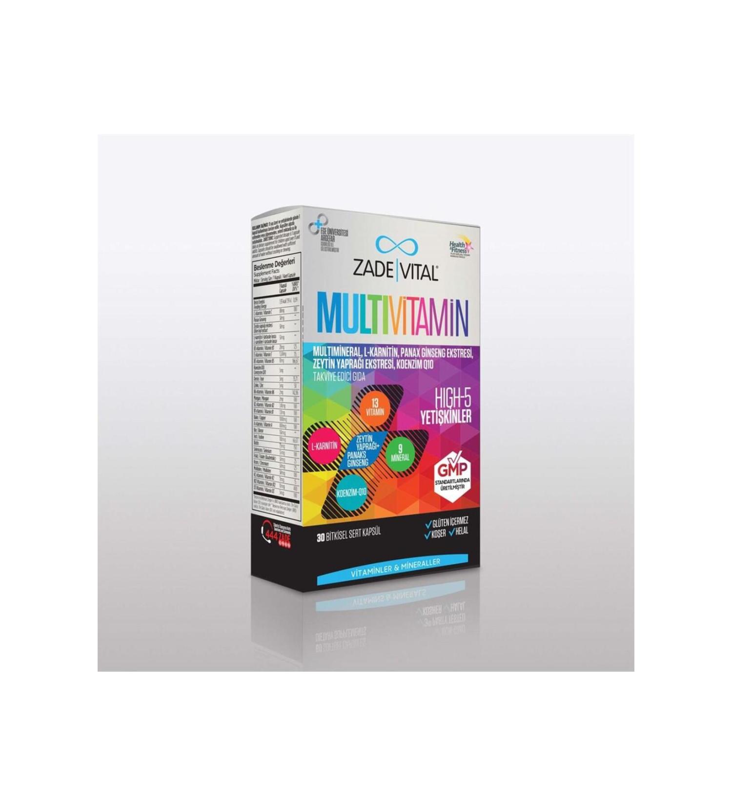 Zade Vital Multivitamin 30 Capsules