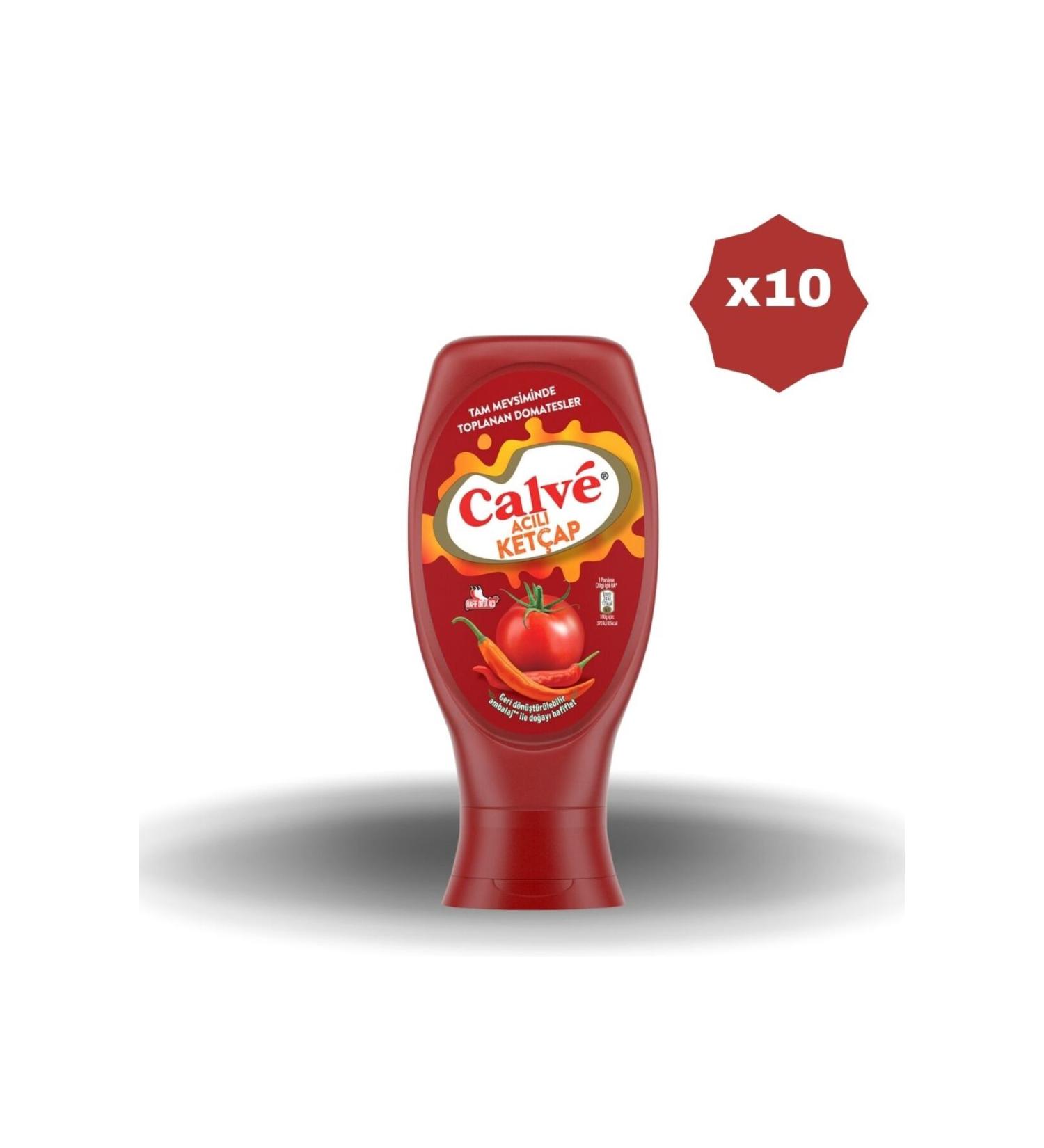 Calve HOT KETCHUP 400 GR X 10 PIECES