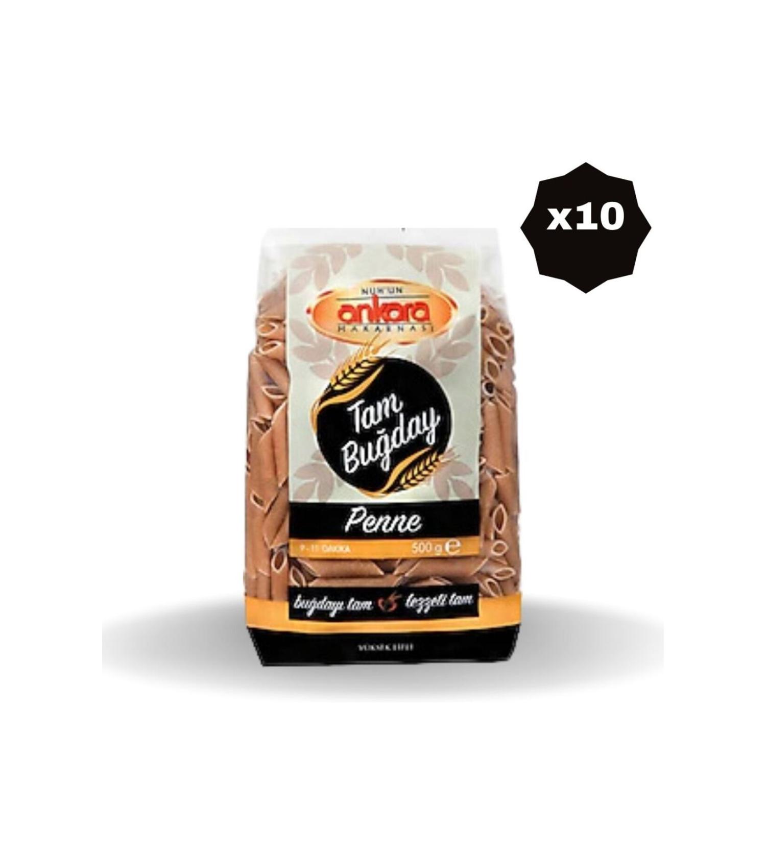 Nuh'un Ankara WHOLE WHEAT PENCIL PASTA 350 GR X 10 Pieces