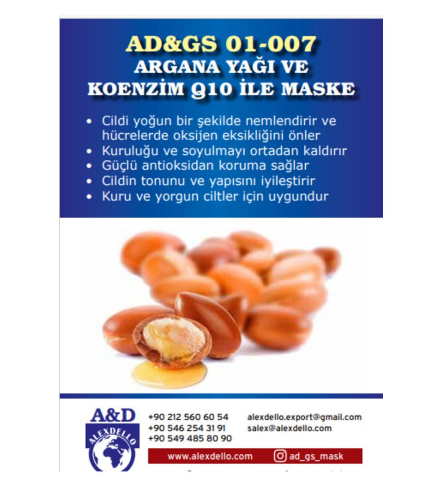 ALEXDELLO FACE CARE MASK Mask with Argana Oil and Coenzyme Q10