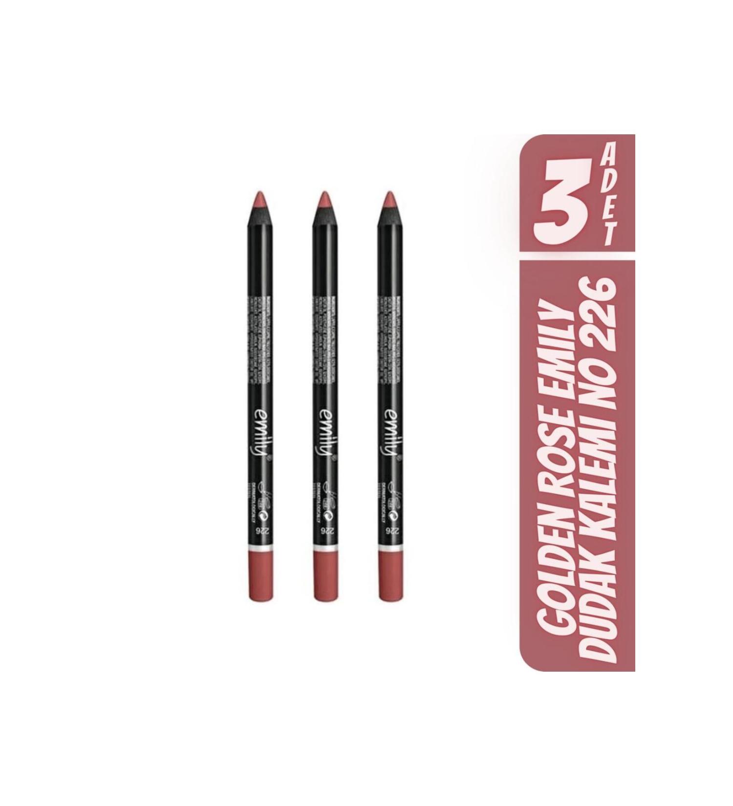 Golden Rose Emily Lip Pencil No 226 x 3 Pieces